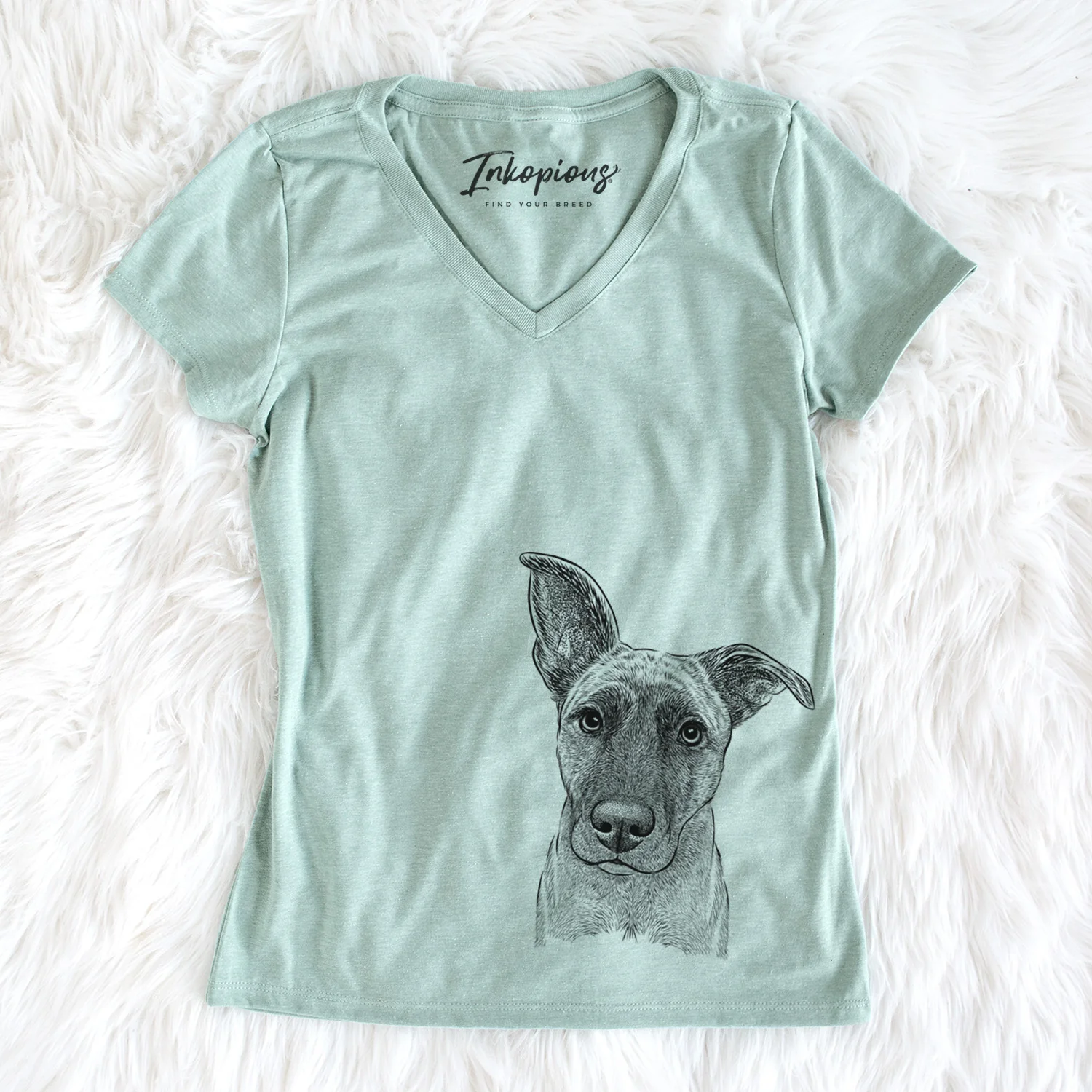 Bare Zoey the Mixed Breed - Women's V-neck Shirt - Image 2