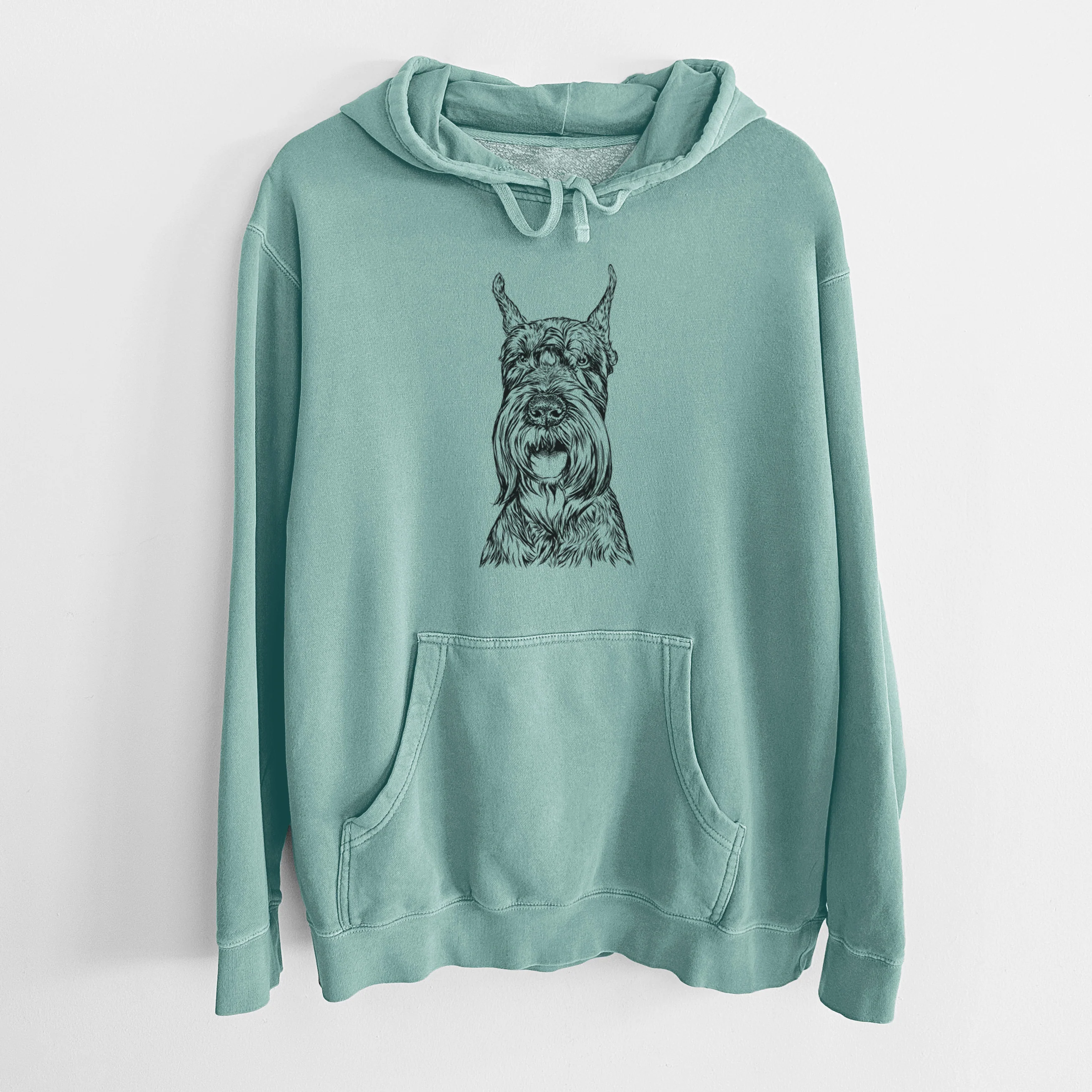 Bare Zuri the Giant Schnauzer - Unisex Pigment Dyed Hoodie - Image 10