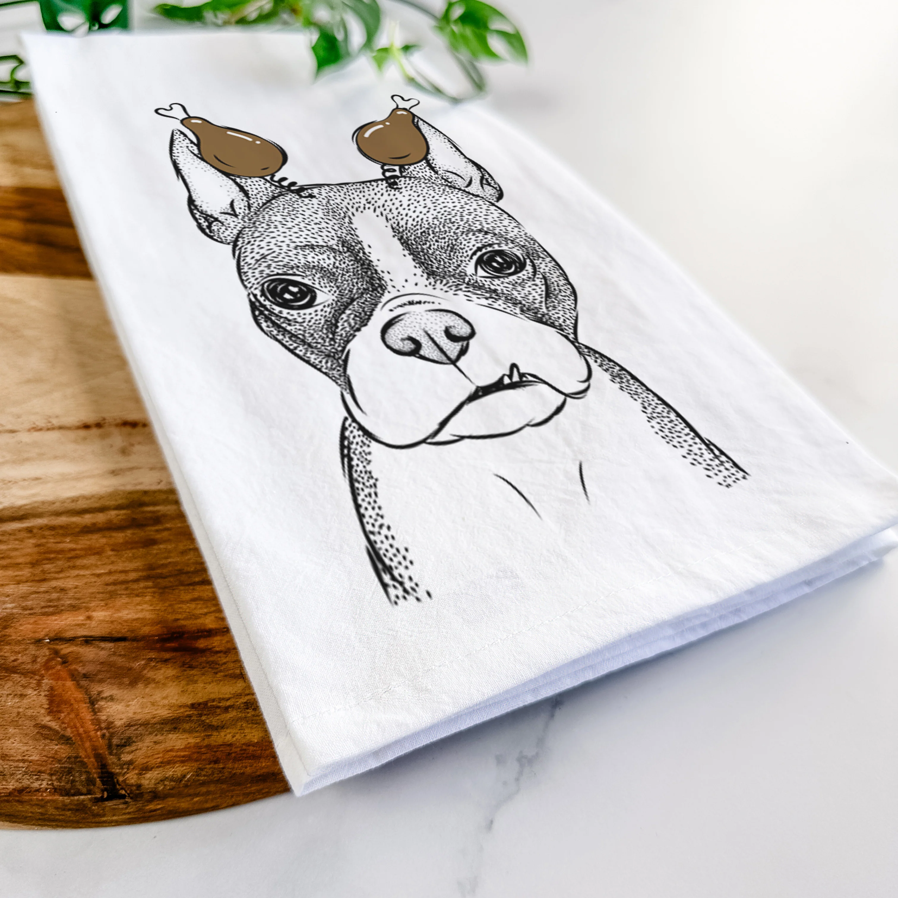 Bean the Boston Terrier Tea Towel - Image 11
