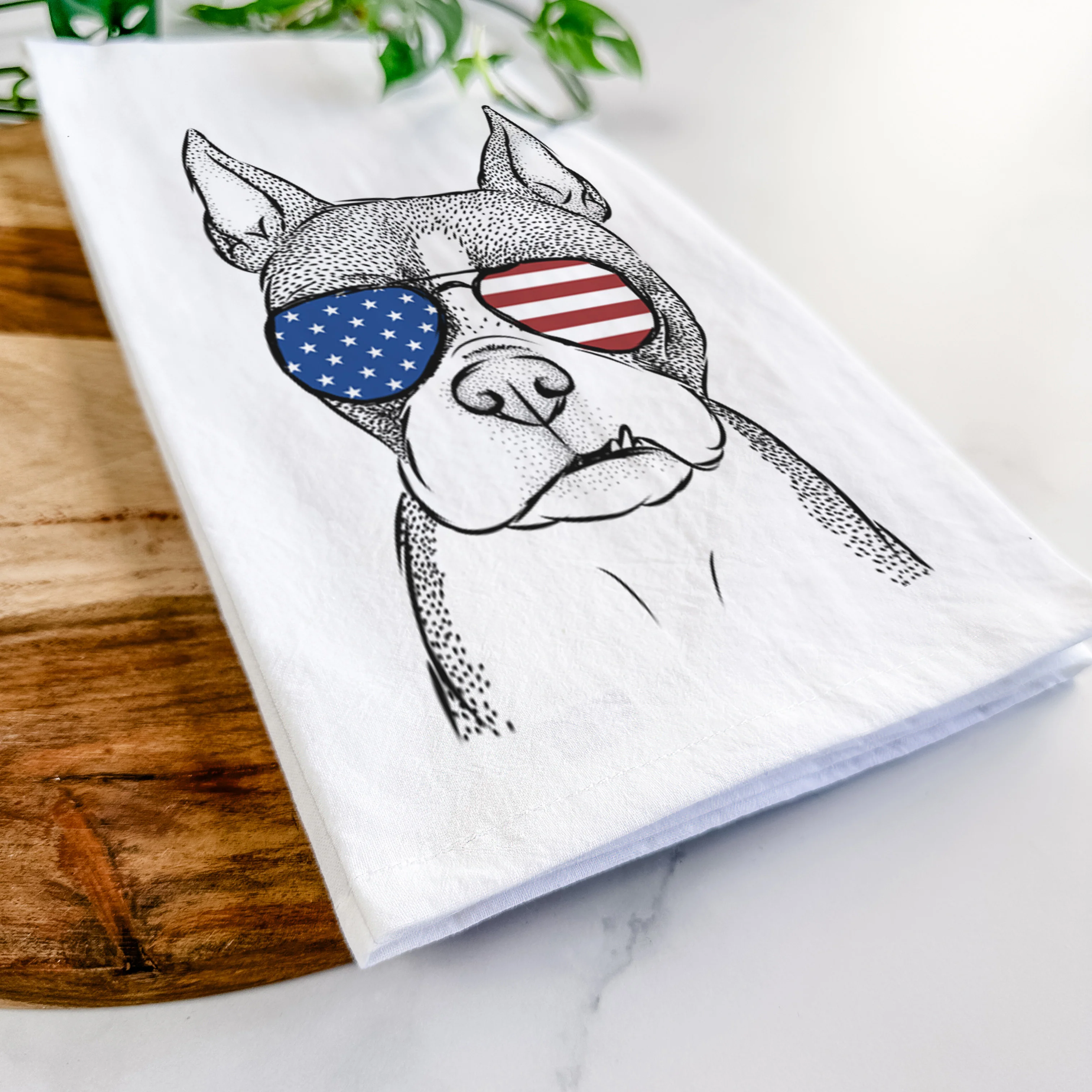 Bean the Boston Terrier Tea Towel - Image 12