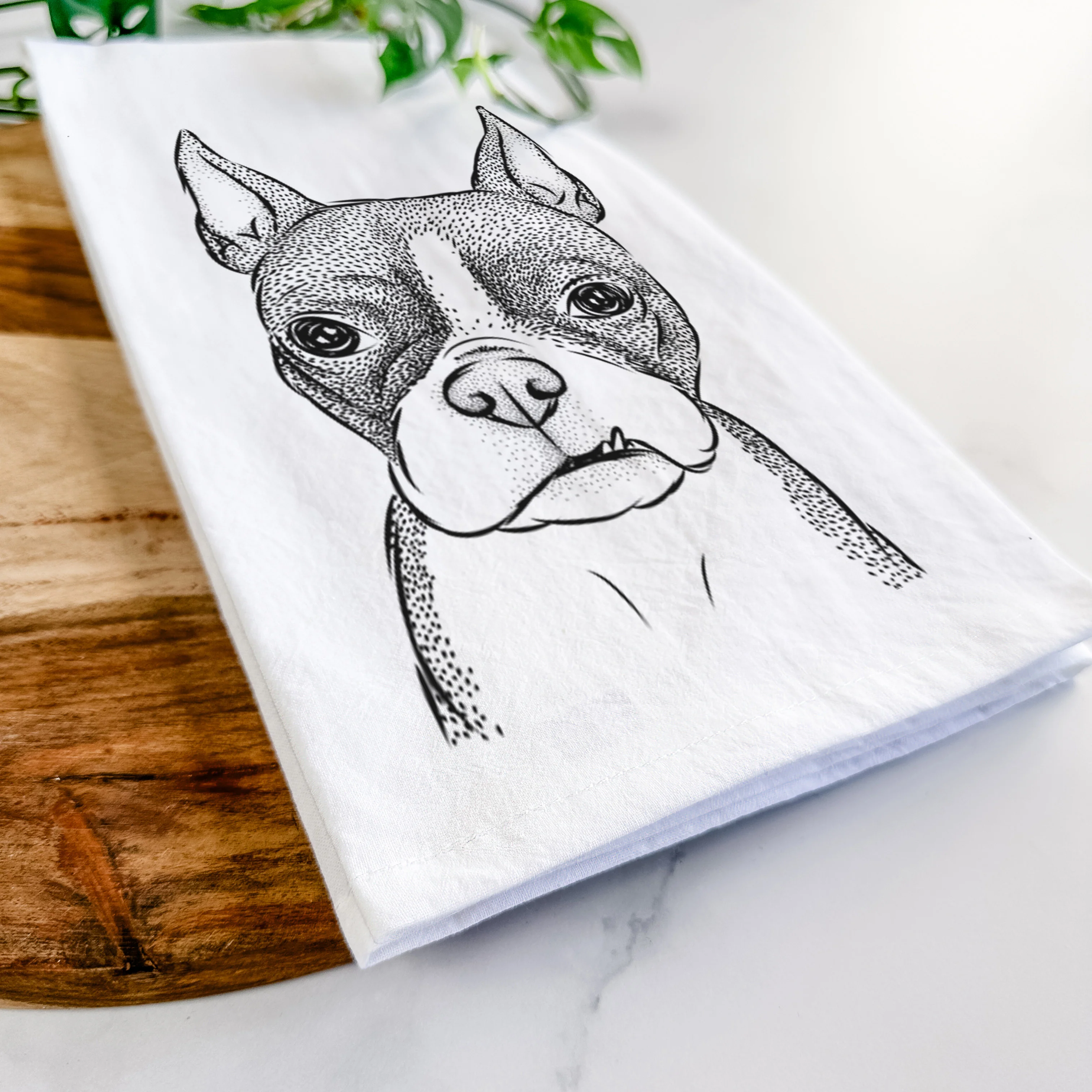 Bean the Boston Terrier Tea Towel - Image 5