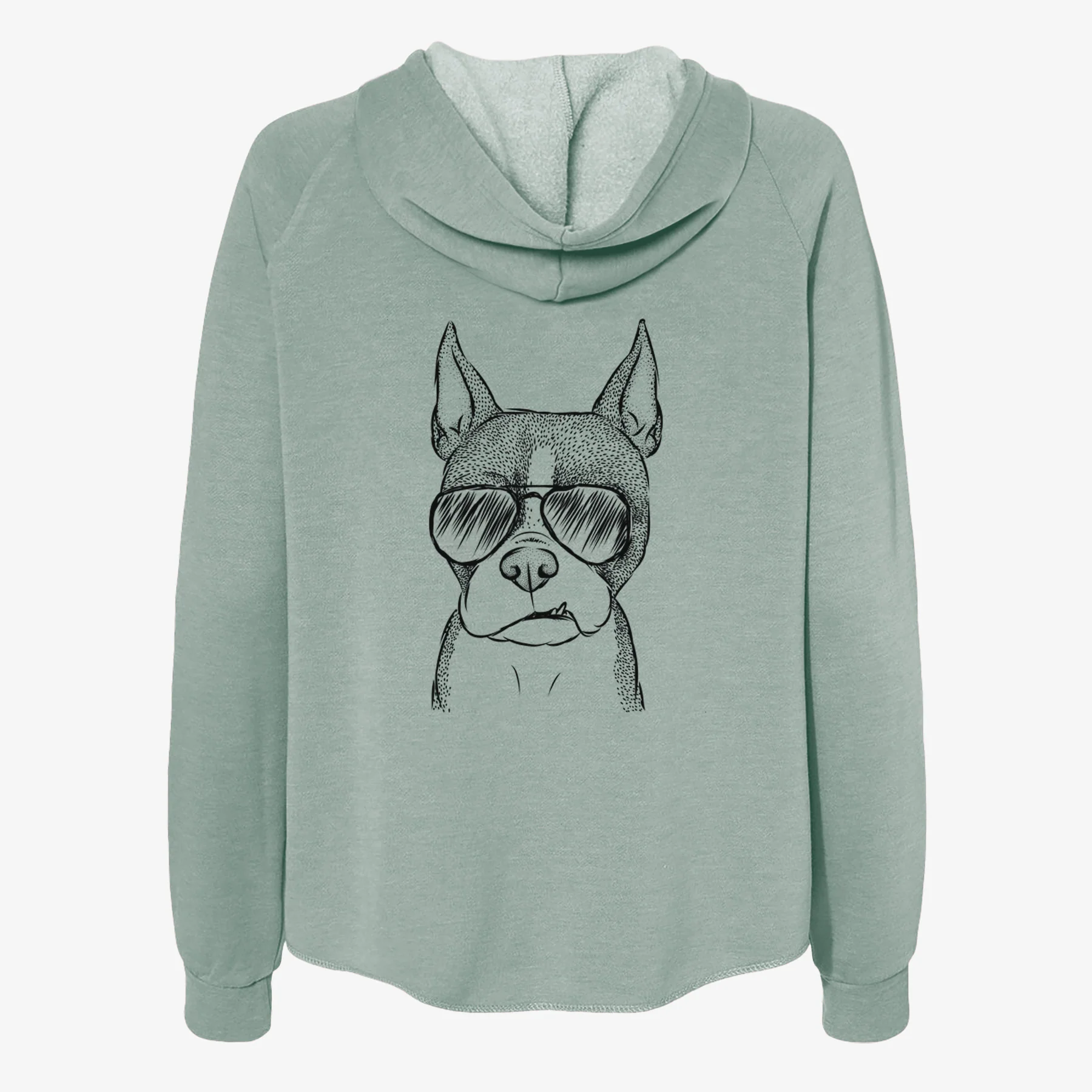 Bean the Boston Terrier - Women's Cali Wave Zip-Up Sweatshirt - Image 7