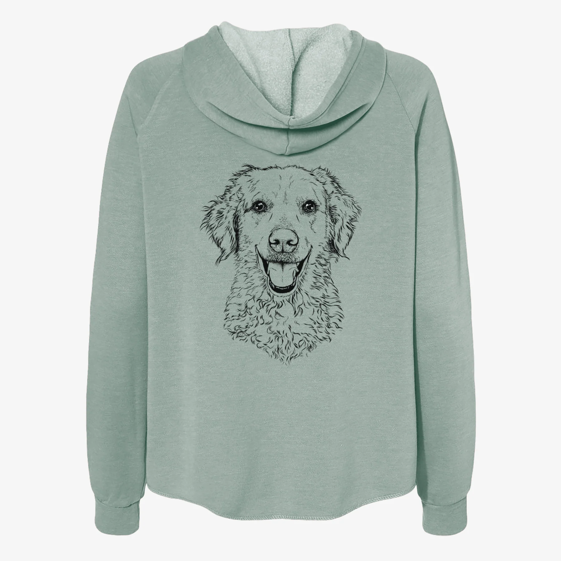 Bella Bean the Goldendoodle - Women's Cali Wave Zip-Up Sweatshirt - Image 4