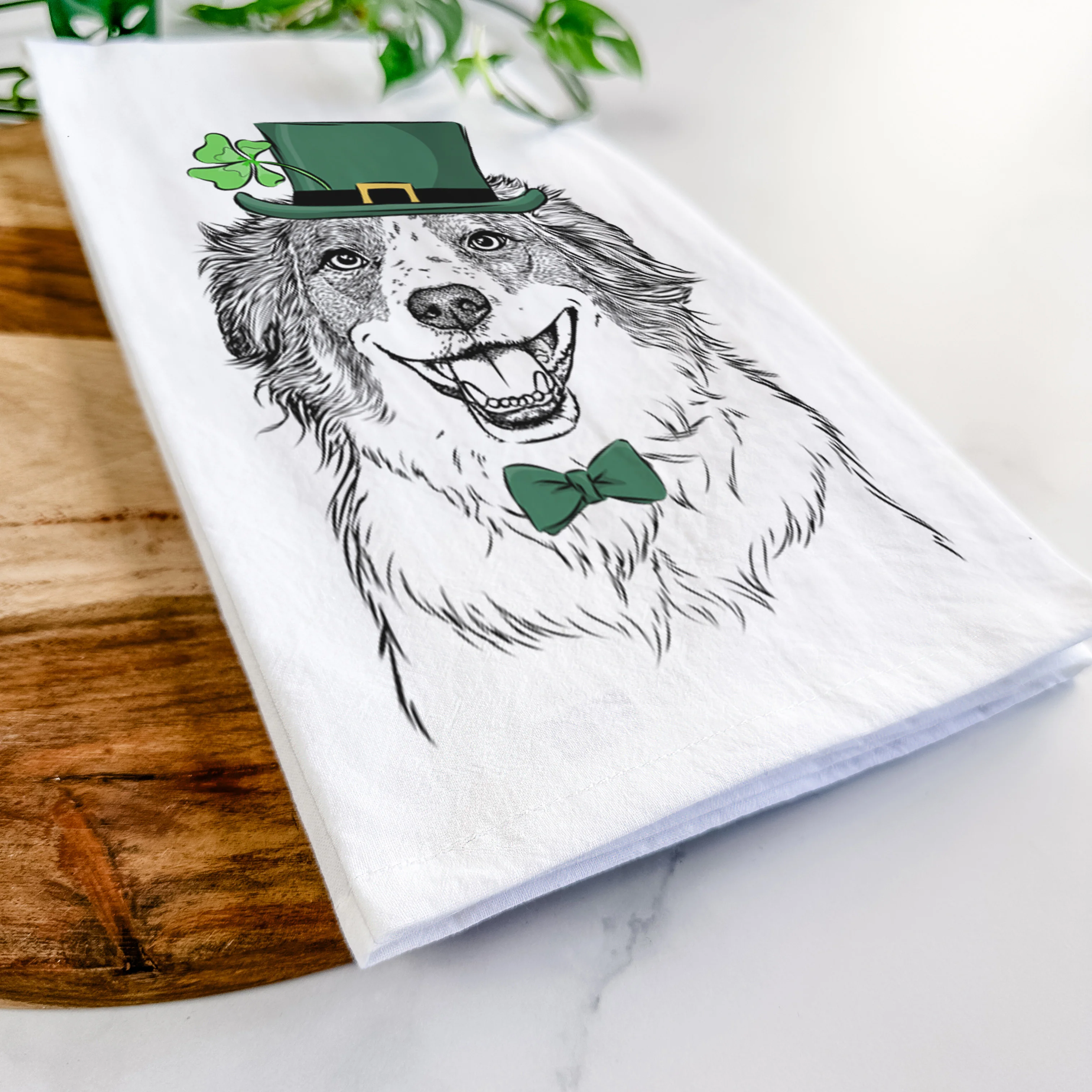 Belle the Australian Shepherd Mix Tea Towel - Image 13