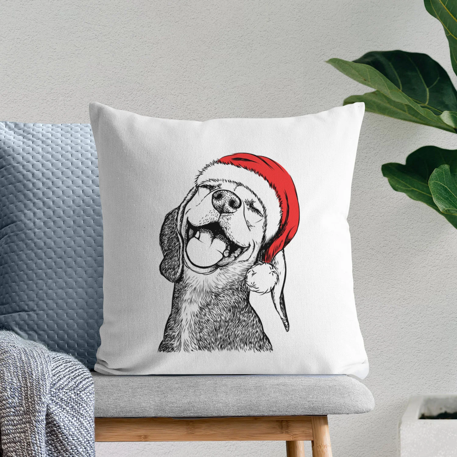Belle the Hound Mix - Throw Pillow Cover - Image 10