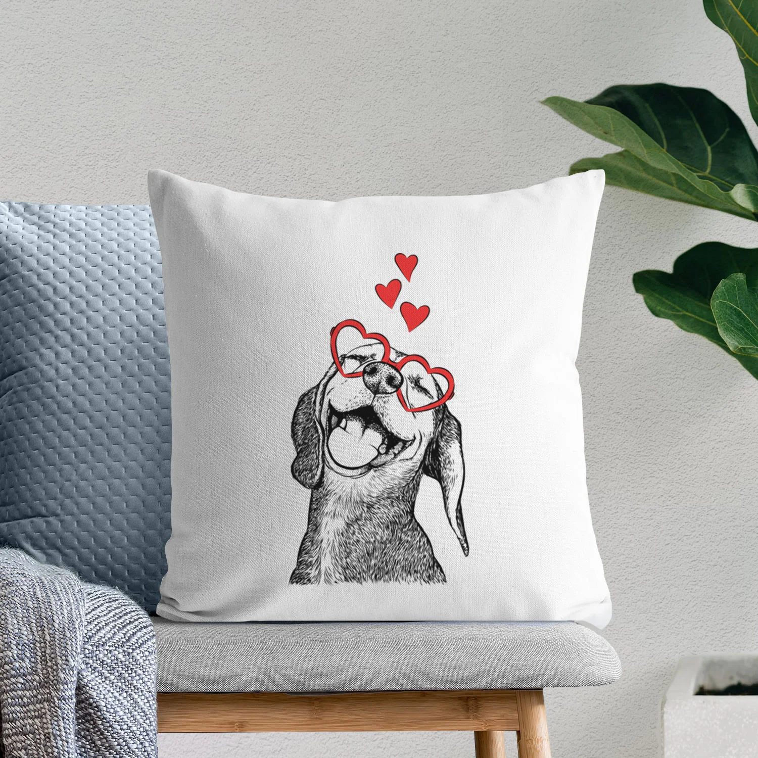 Belle the Hound Mix - Throw Pillow Cover - Image 7