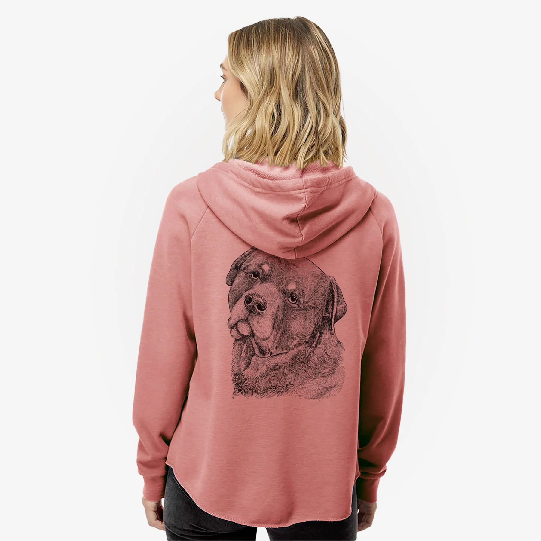 Bender the Rottweiler - Women's Cali Wave Zip-Up Sweatshirt - Image 5