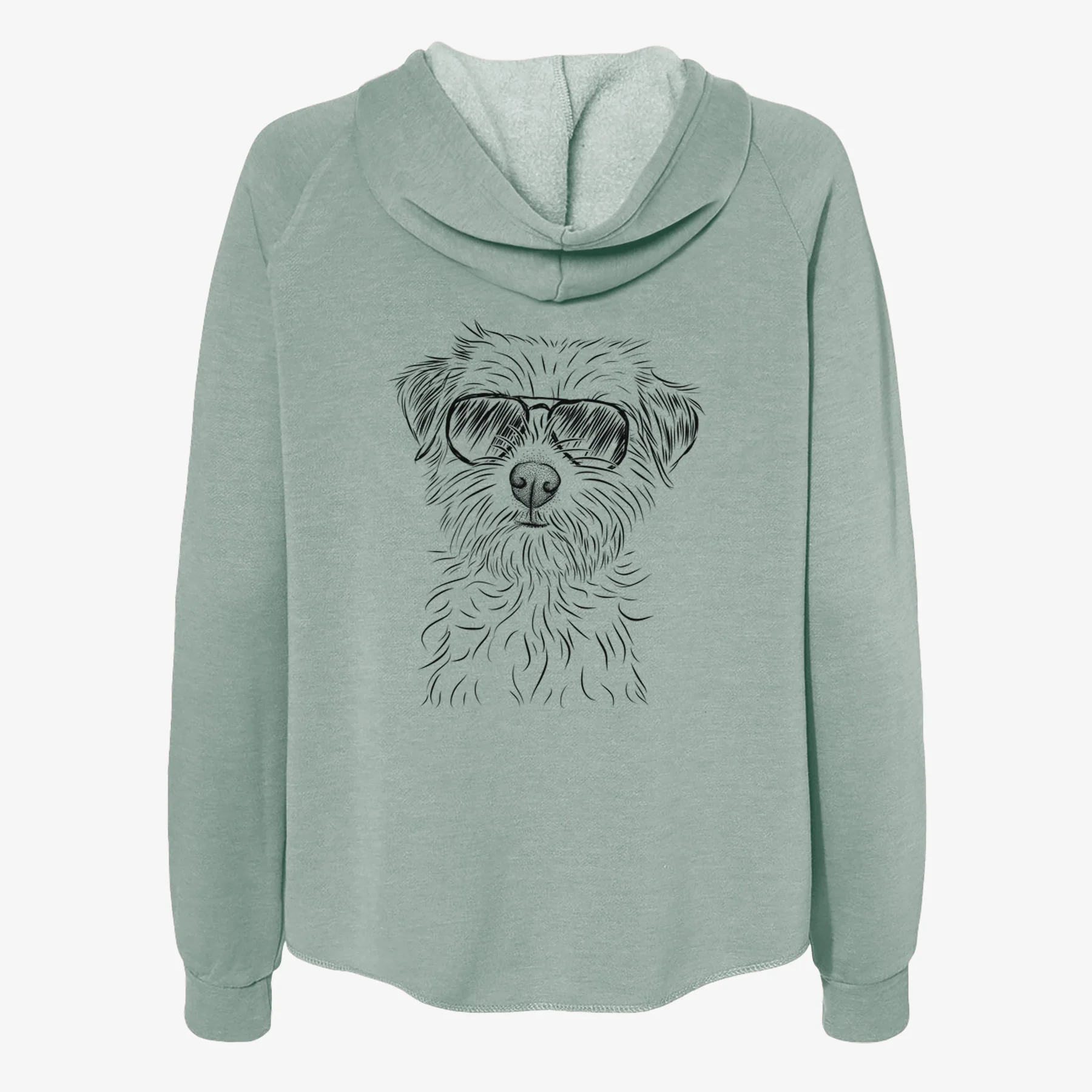 Benjamin the Border Terrier - Women's Cali Wave Zip-Up Sweatshirt - Image 7