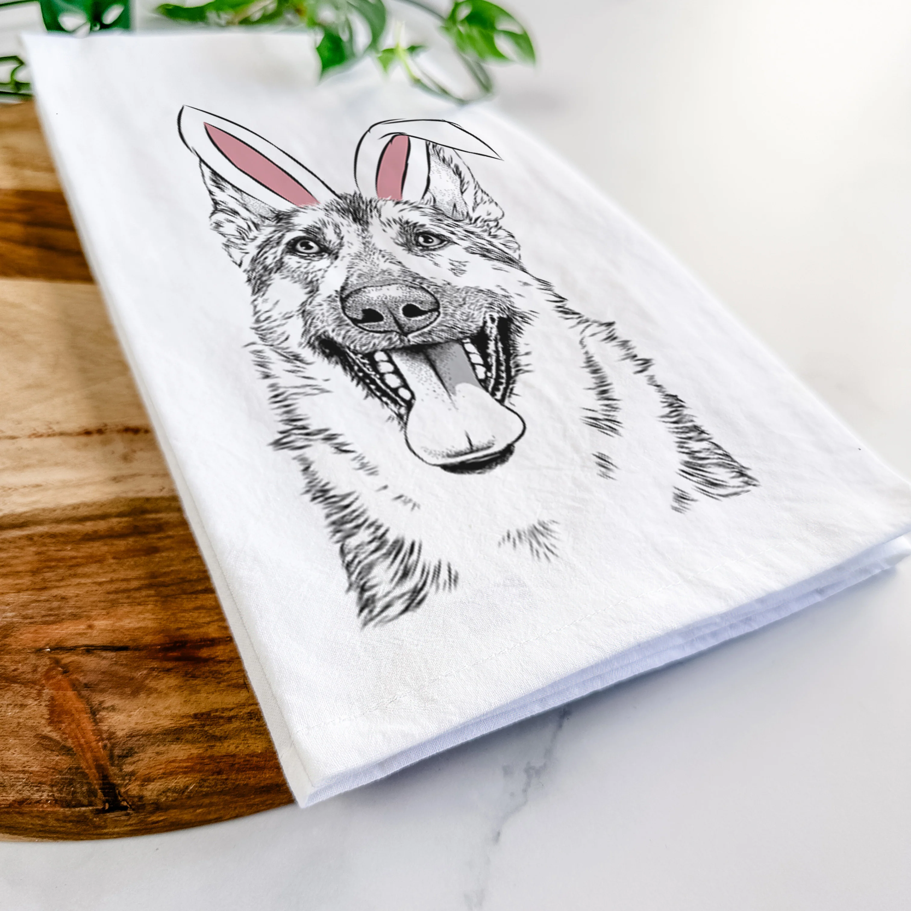 Benson the German Shepherd Tea Towel - Image 14