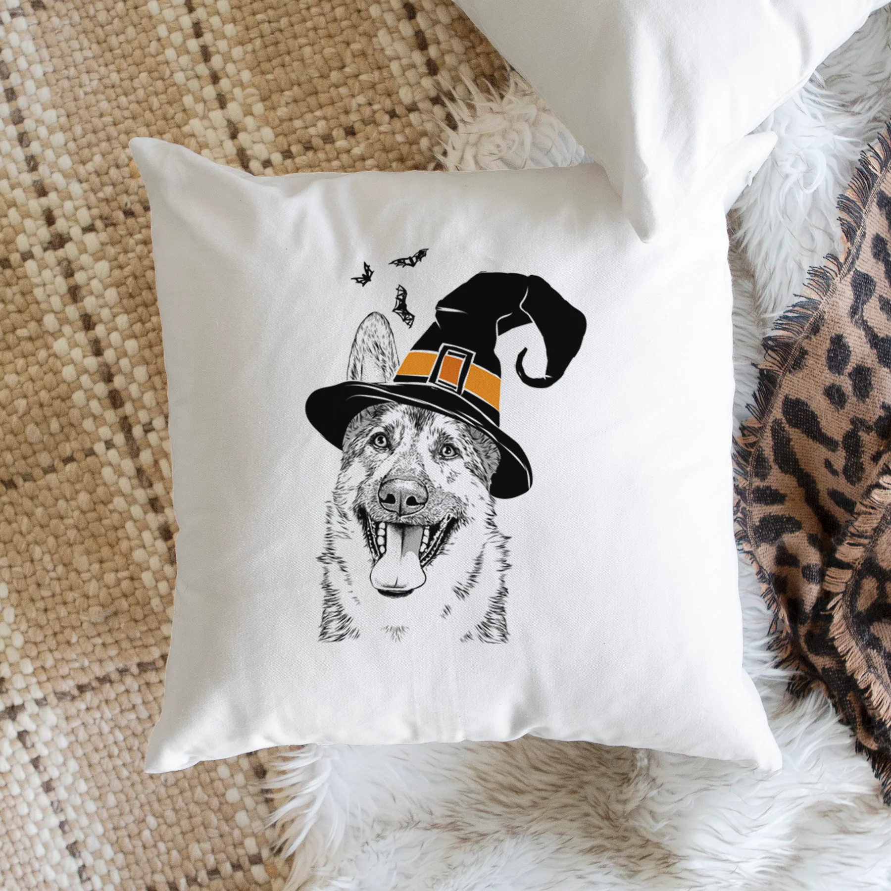 Benson the German Shepherd - Throw Pillow Cover - Image 2