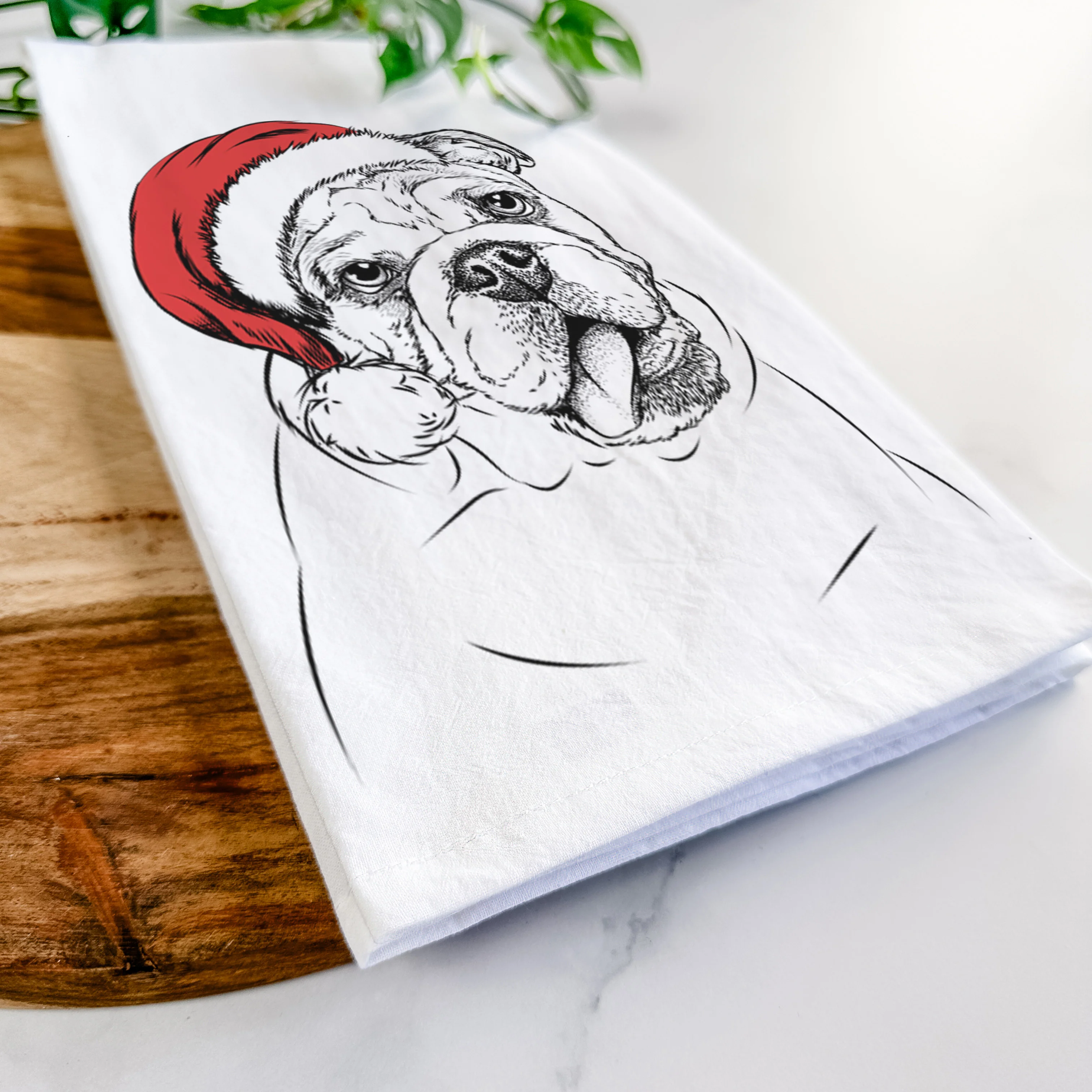 Benson the English Bulldog Tea Towel - Image 9