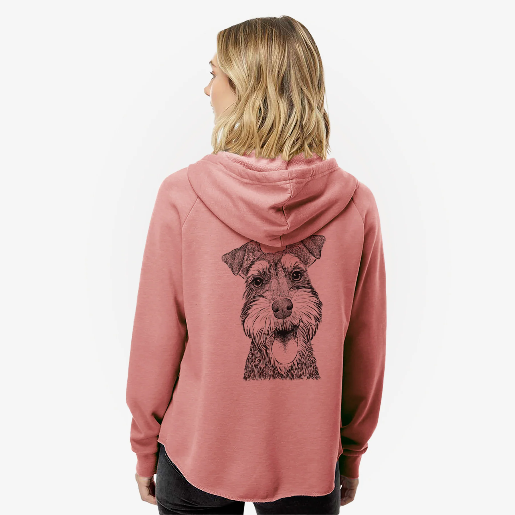 Bernadette the Mini Schnauzer - Women's Cali Wave Zip-Up Sweatshirt - Image 5