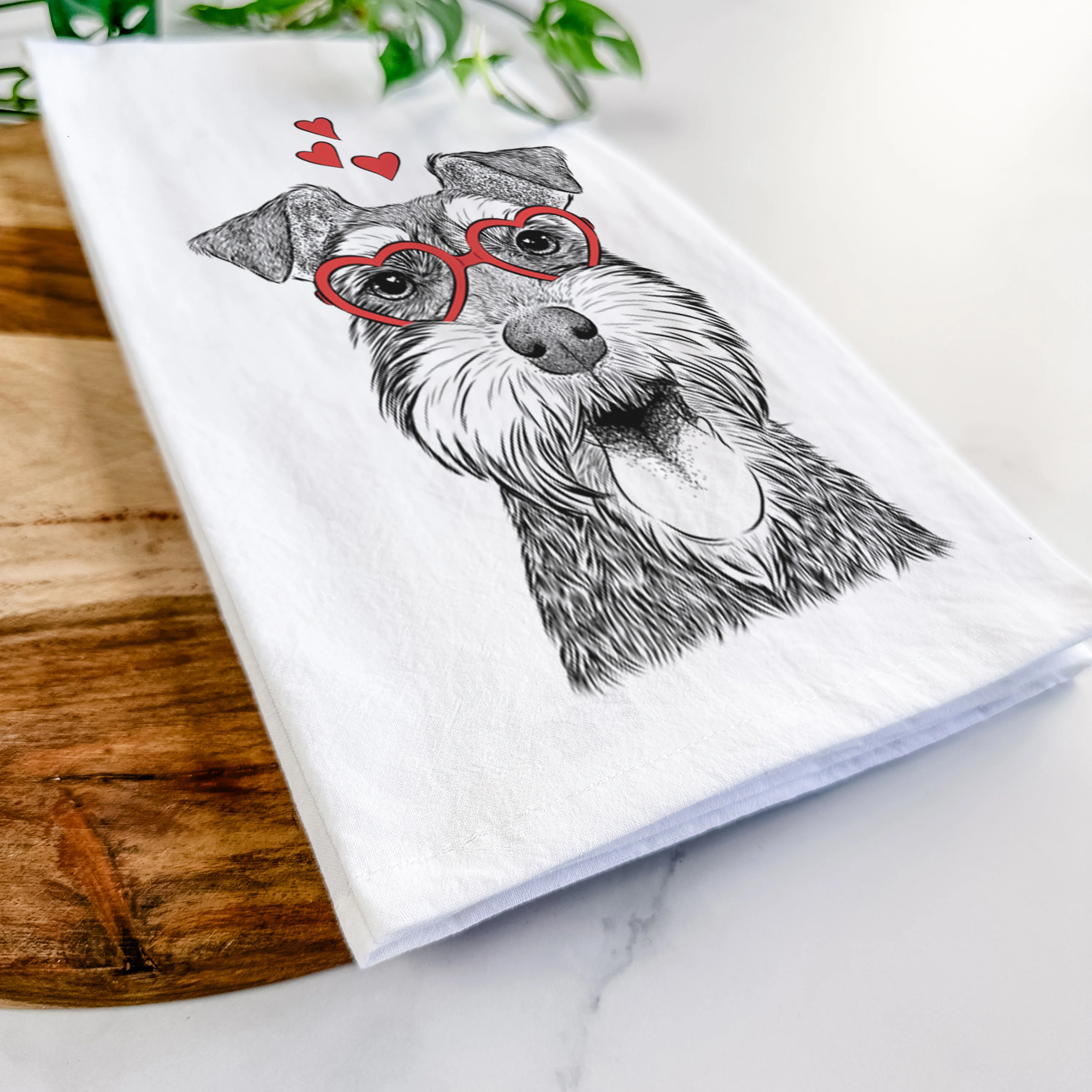 Bernadette the Mini Schnauzer Tea Towel - Image 6