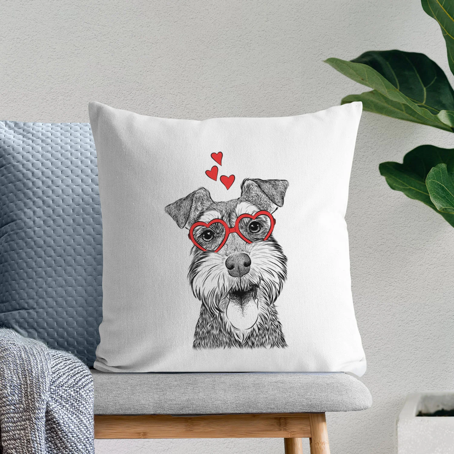 Bernadette the Mini Schnauzer - Throw Pillow Cover - Image 7