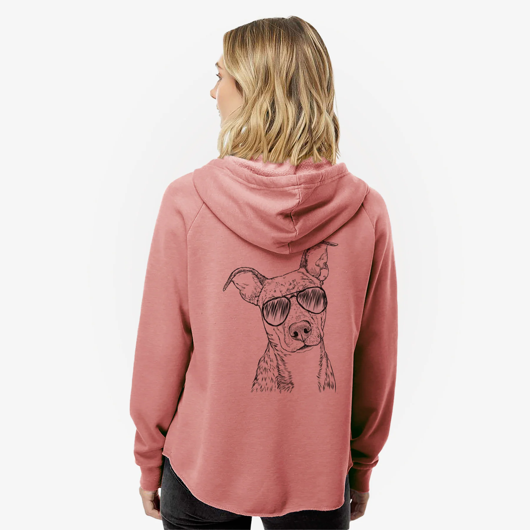 Bianca the Mixed Breed - Women's Cali Wave Zip-Up Sweatshirt - Image 8