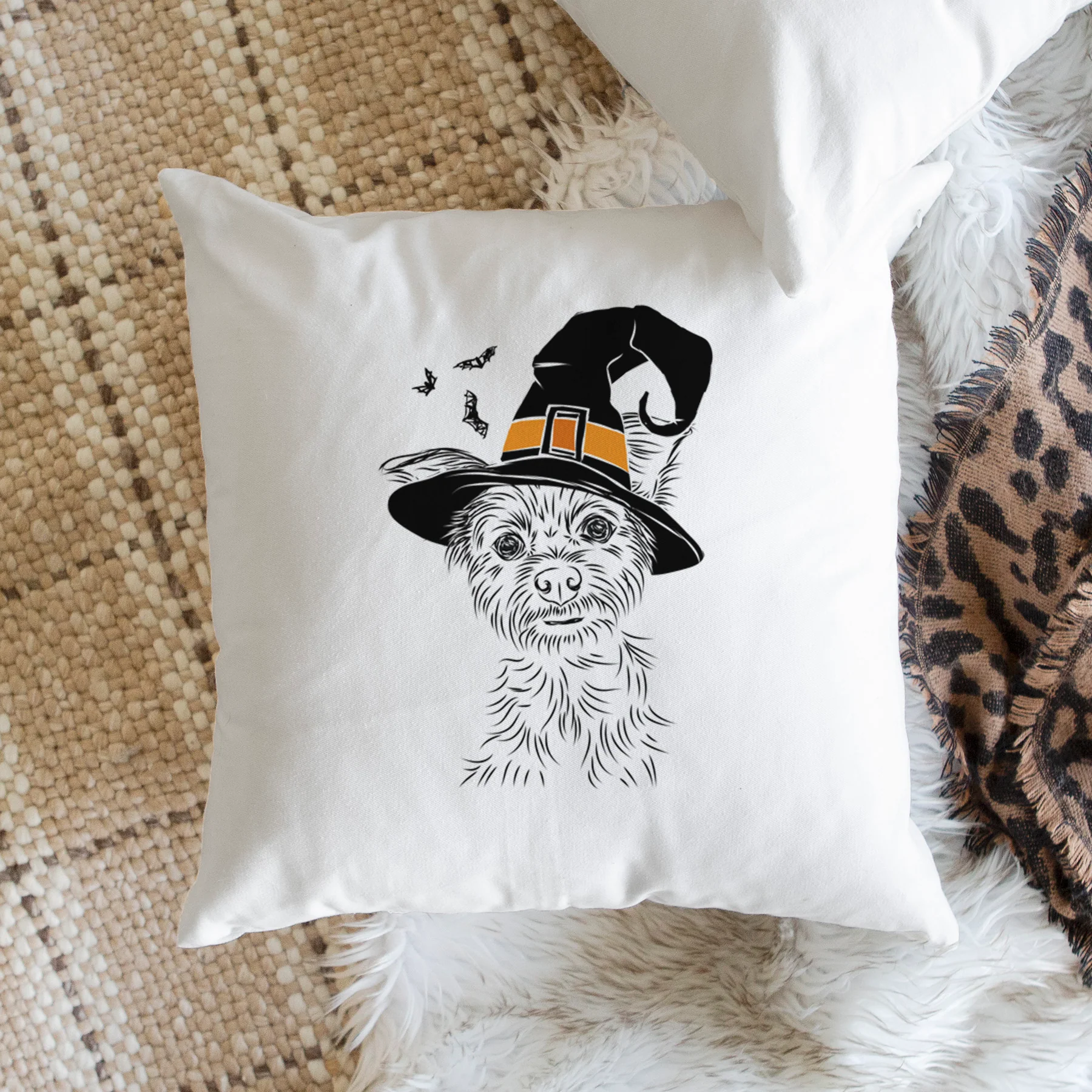 Bingo the Yorkshire Terrier - Throw Pillow Cover - Image 2
