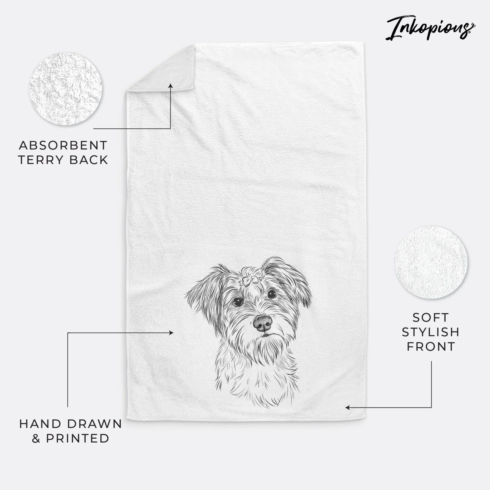 Birdee the Schnauzer Mix Decorative Hand Towel - Image 17