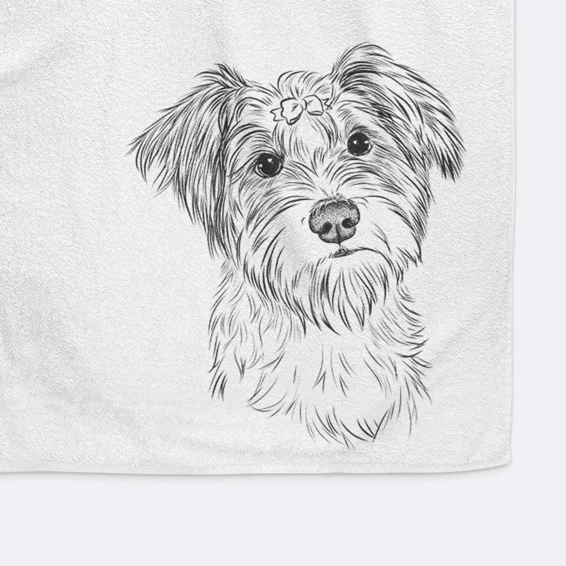 Birdee the Schnauzer Mix Decorative Hand Towel - Image 7