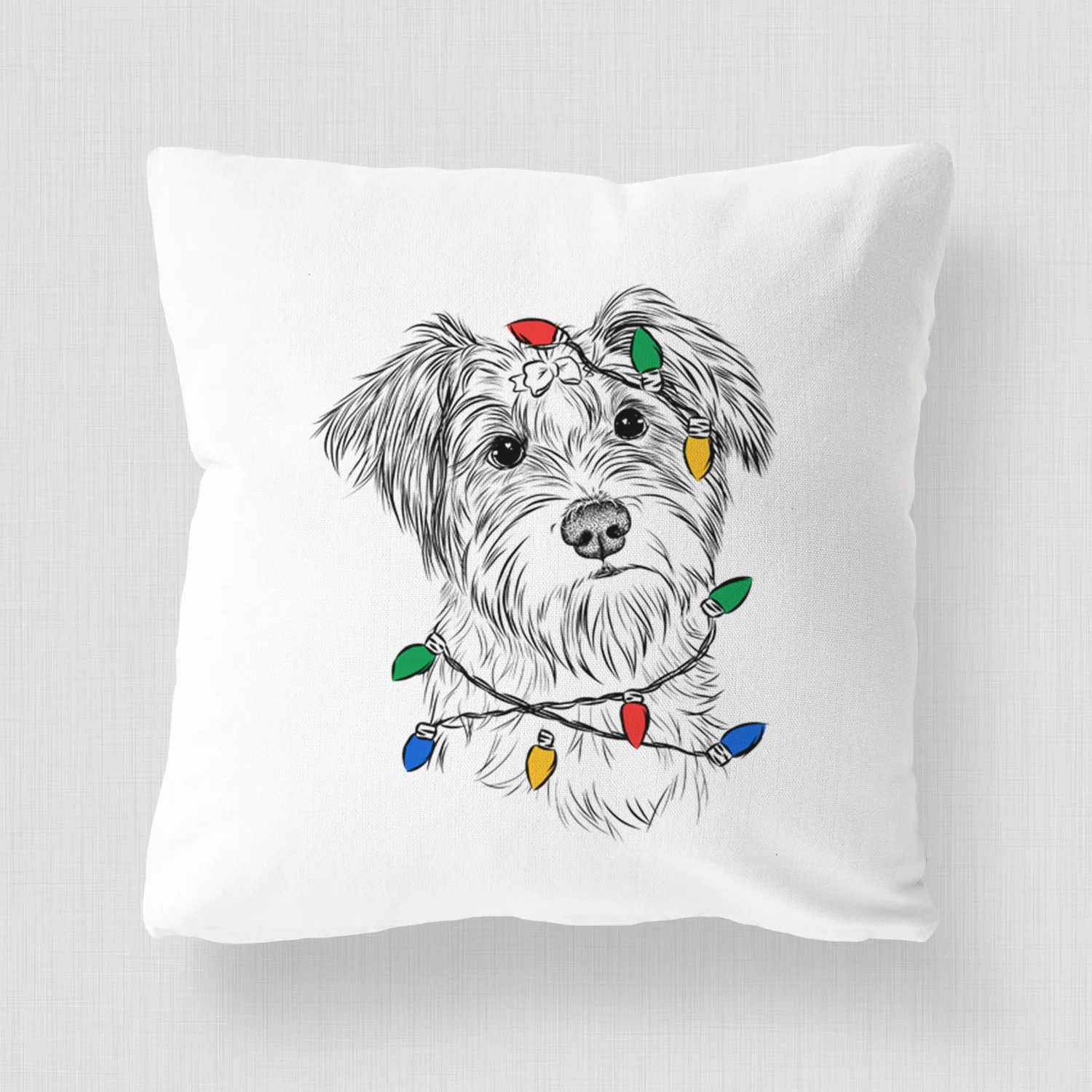 Birdee the Schnauzer Mix - Throw Pillow Cover - Image 4