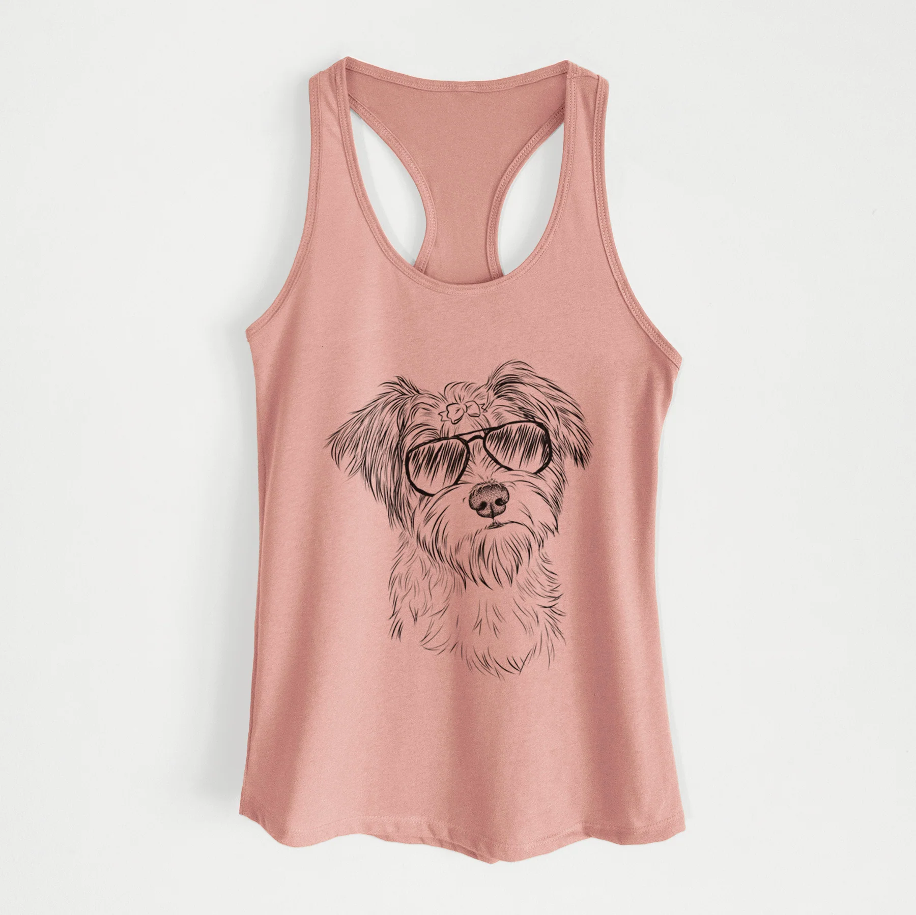 Birdee the Schnauzer Mix - Women's Racerback Tanktop - Image 8