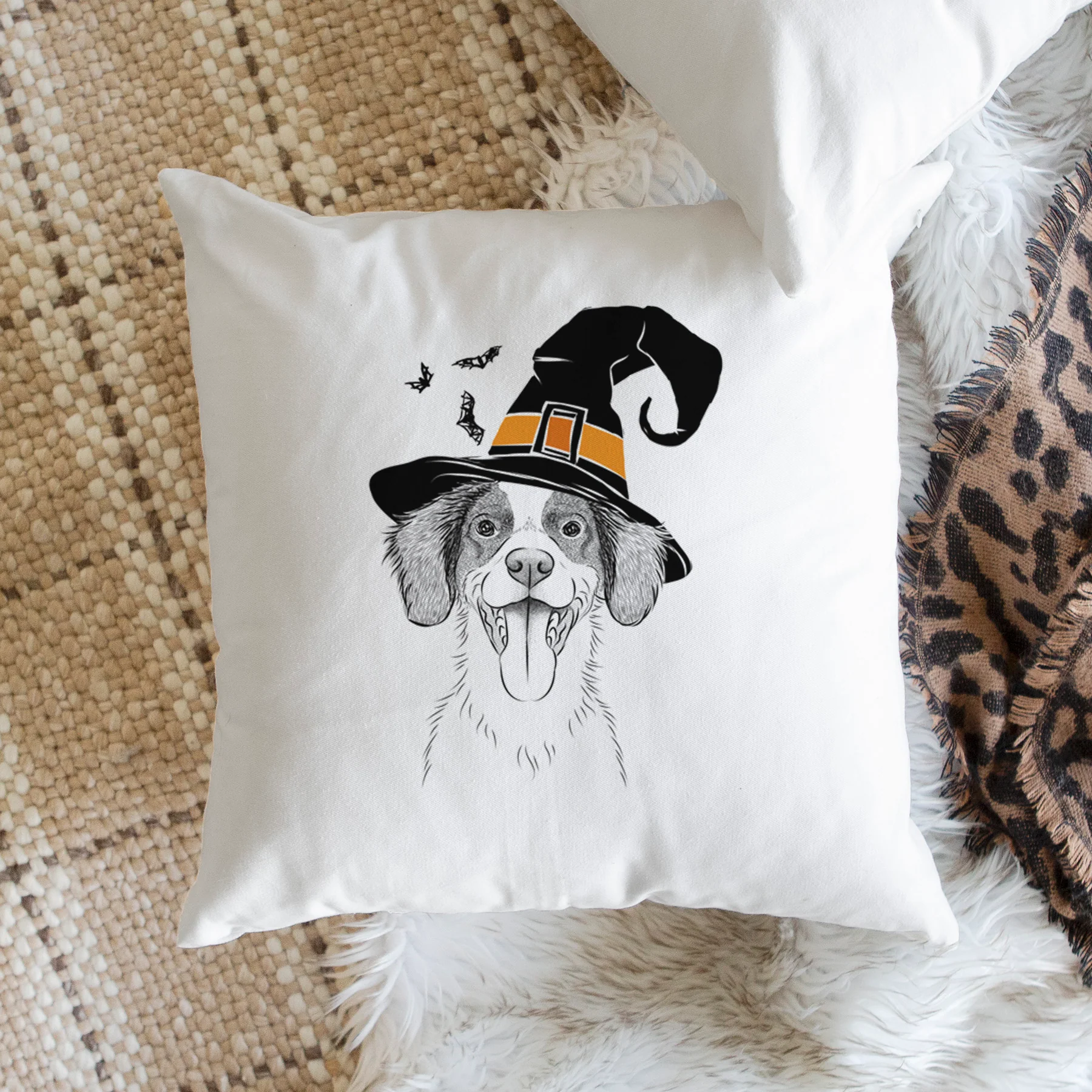 Birdie the Brittany - Throw Pillow Cover - Image 2