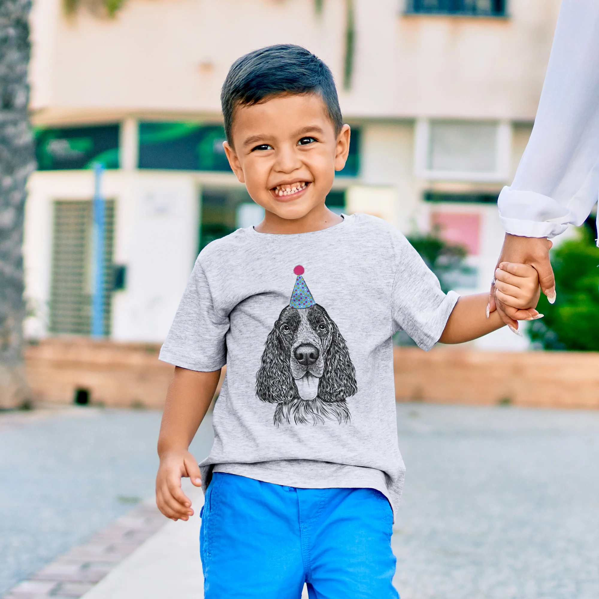 Birthday Duke the English Springer Spaniel - Kids/Youth/Toddler Shirt - Image 3
