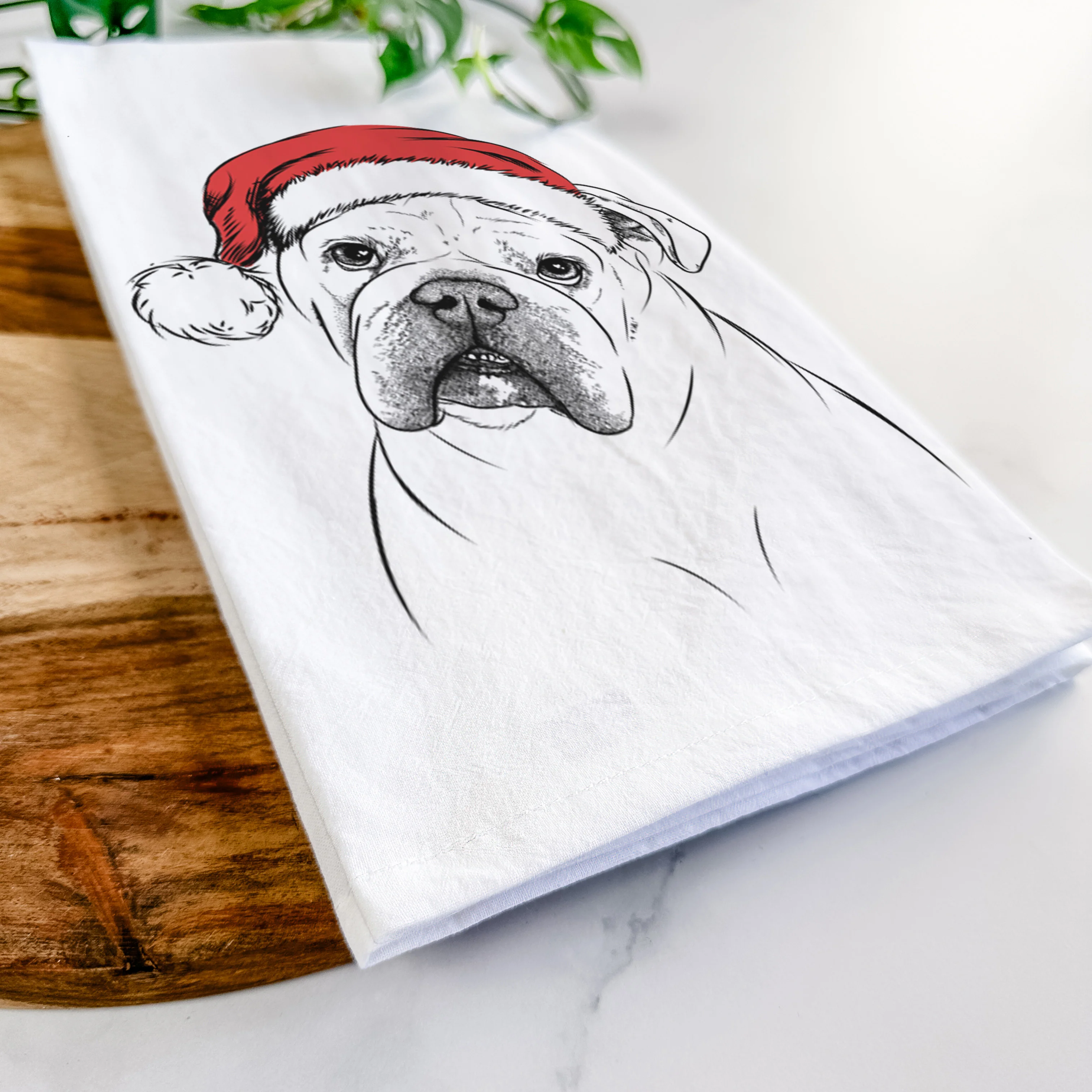 Blossom the English Bulldog Tea Towel - Image 9