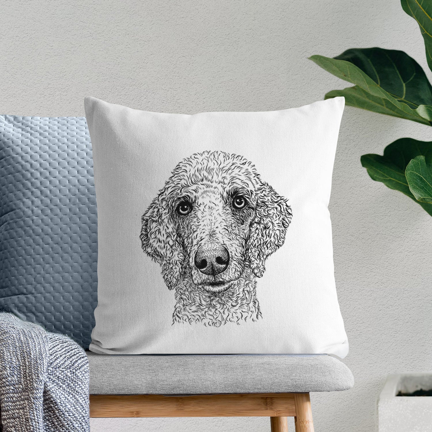 Blossom the Poodle - Throw Pillow Cover - Image 6
