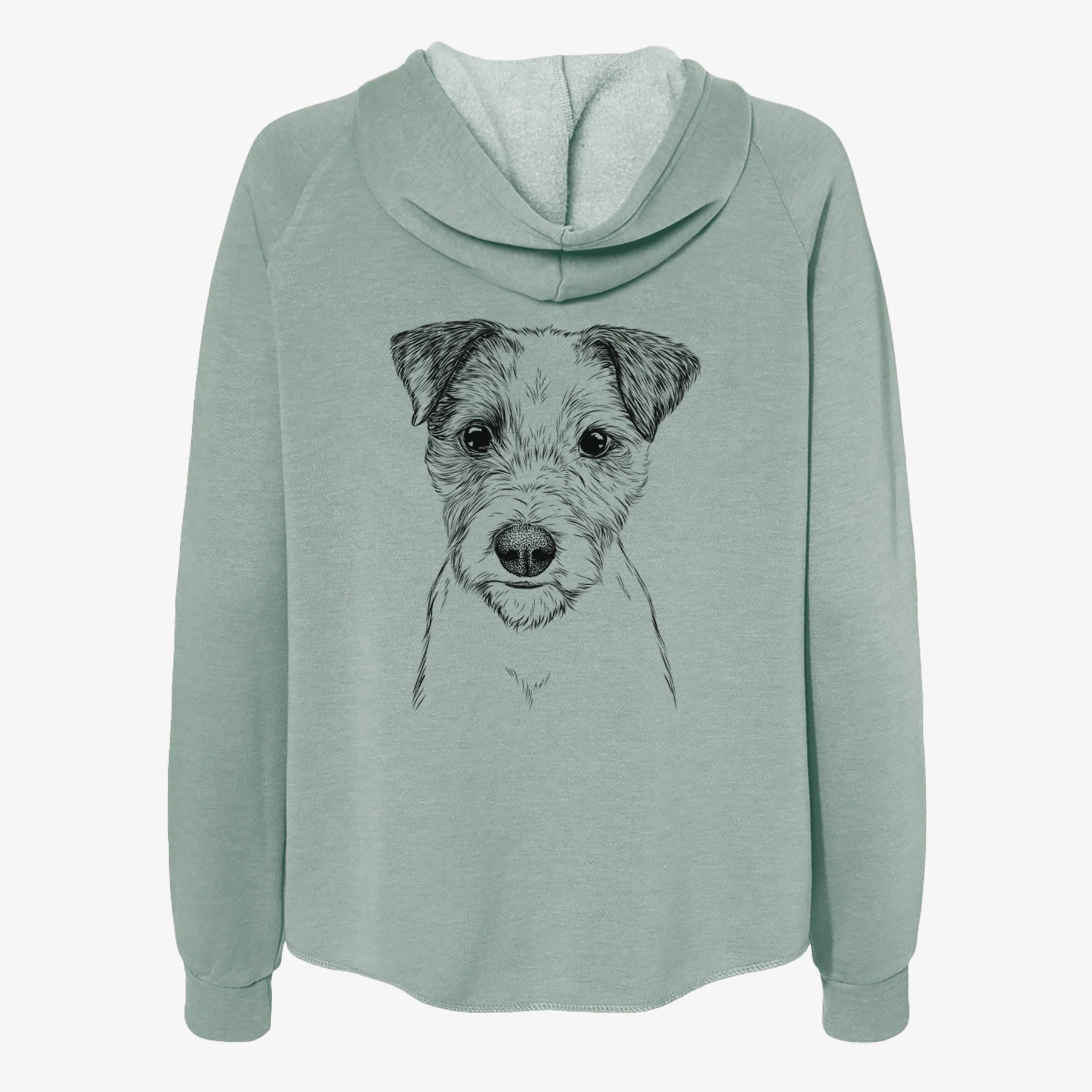 Bogart the Parson Russell Terrier - Women's Cali Wave Zip-Up Sweatshirt - Image 4