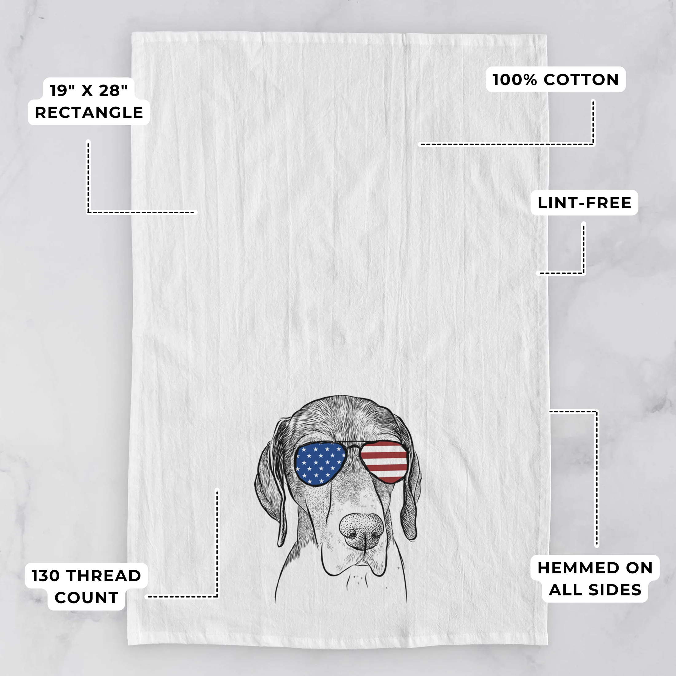 Bohdi the German Shorthaired Pointer Tea Towel - Image 3