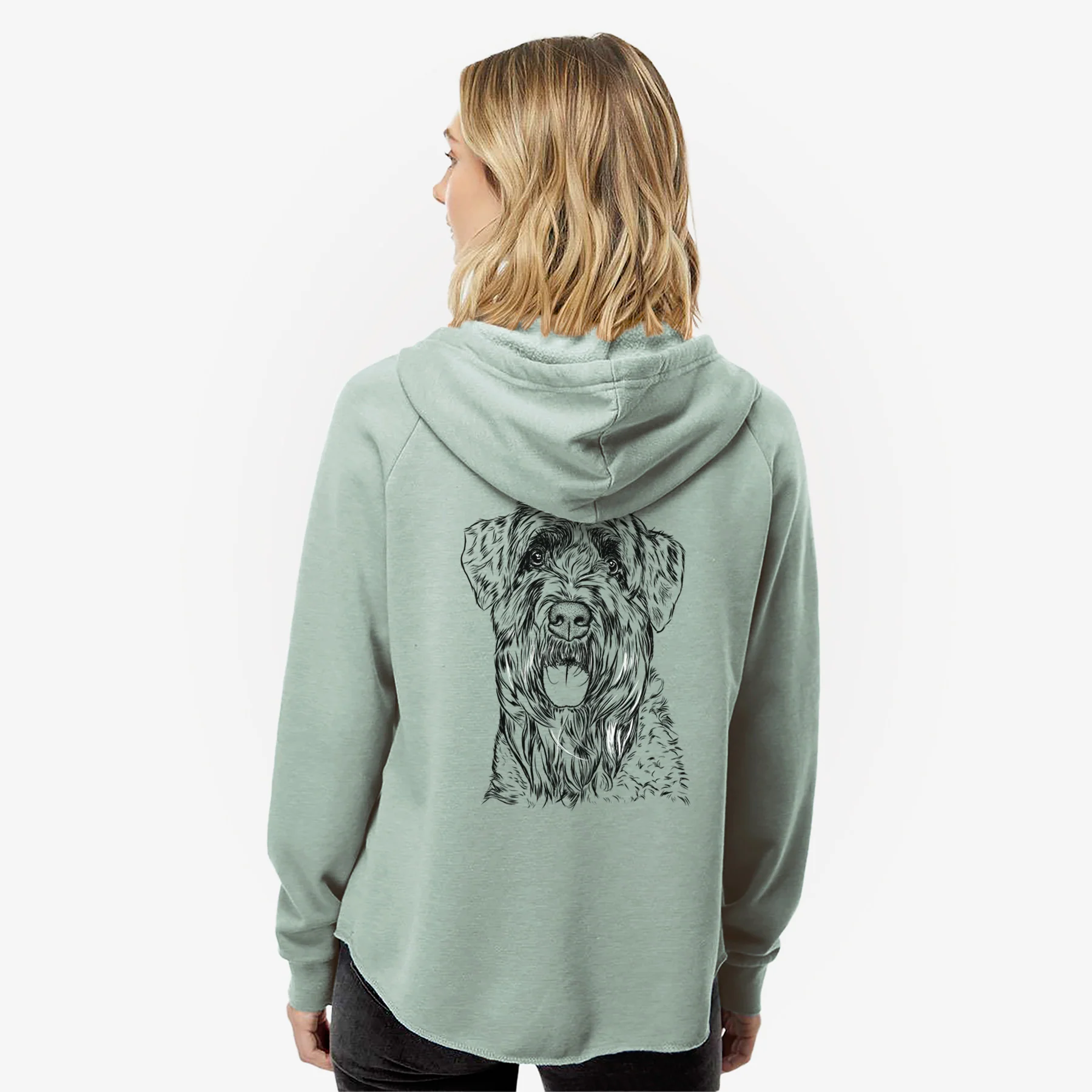 Bonnie the Bouvier Des Flandres - Women's Cali Wave Zip-Up Sweatshirt - Image 2