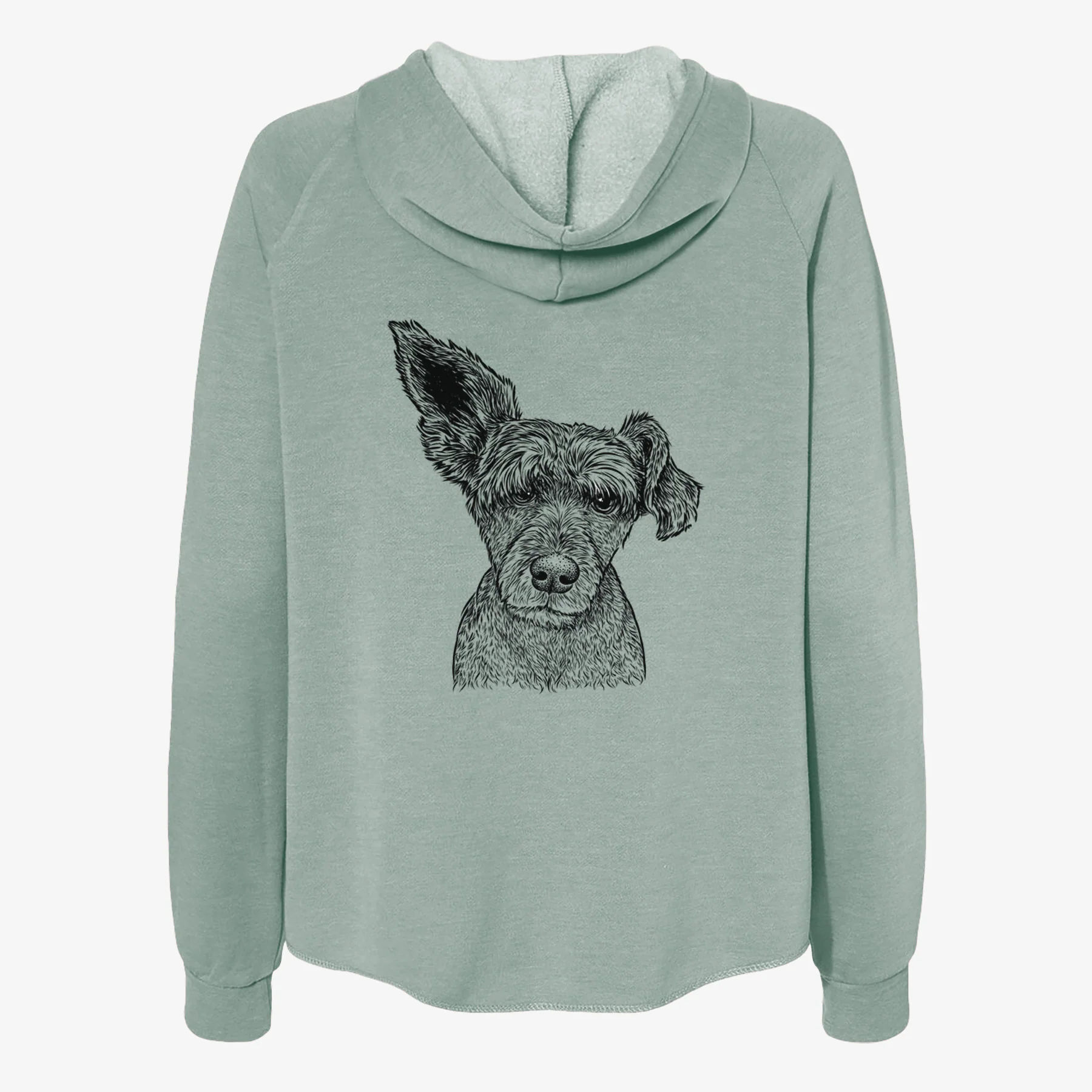 Boodles the Schnauzer Mix - Women's Cali Wave Zip-Up Sweatshirt - Image 4