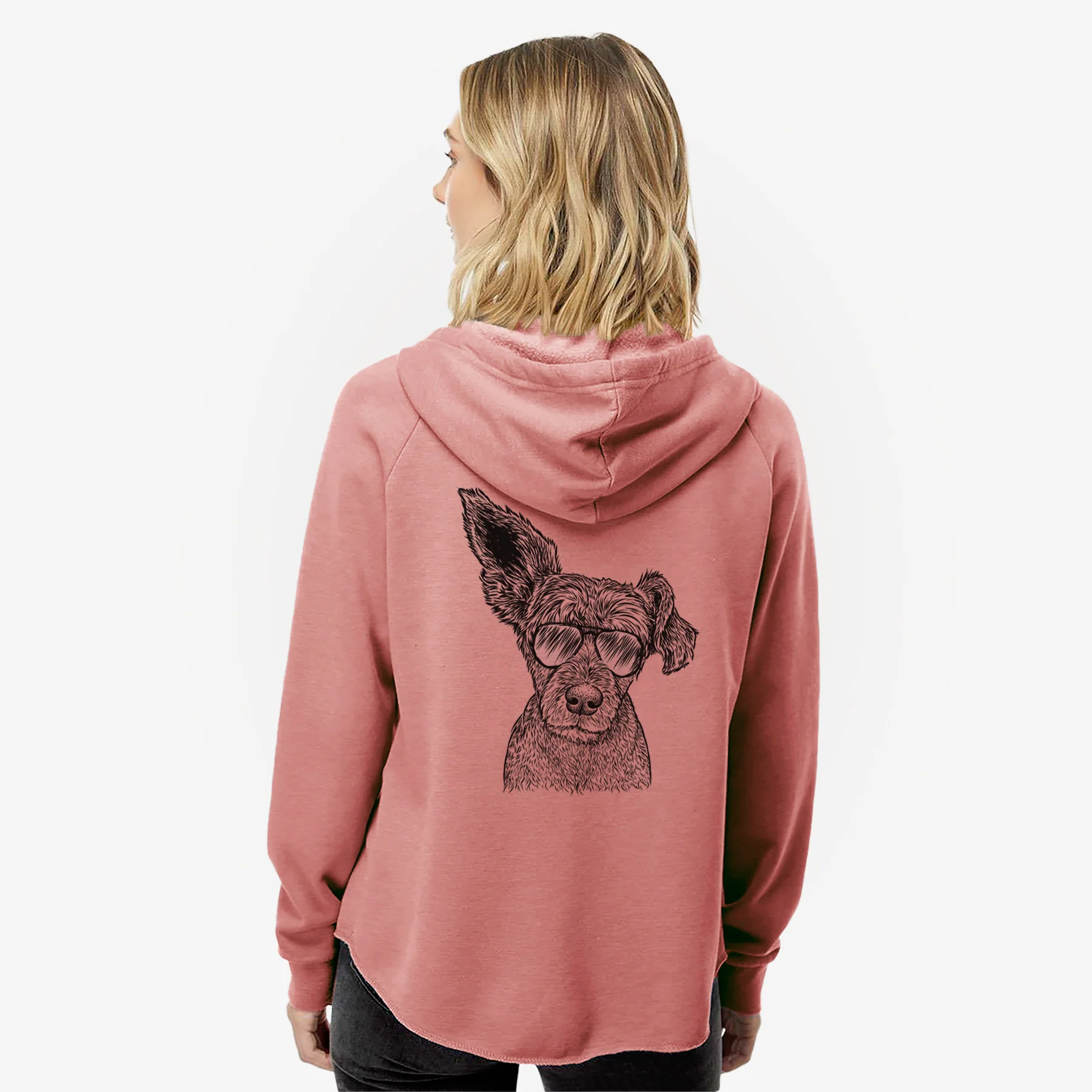 Boodles the Schnauzer Mix - Women's Cali Wave Zip-Up Sweatshirt - Image 8