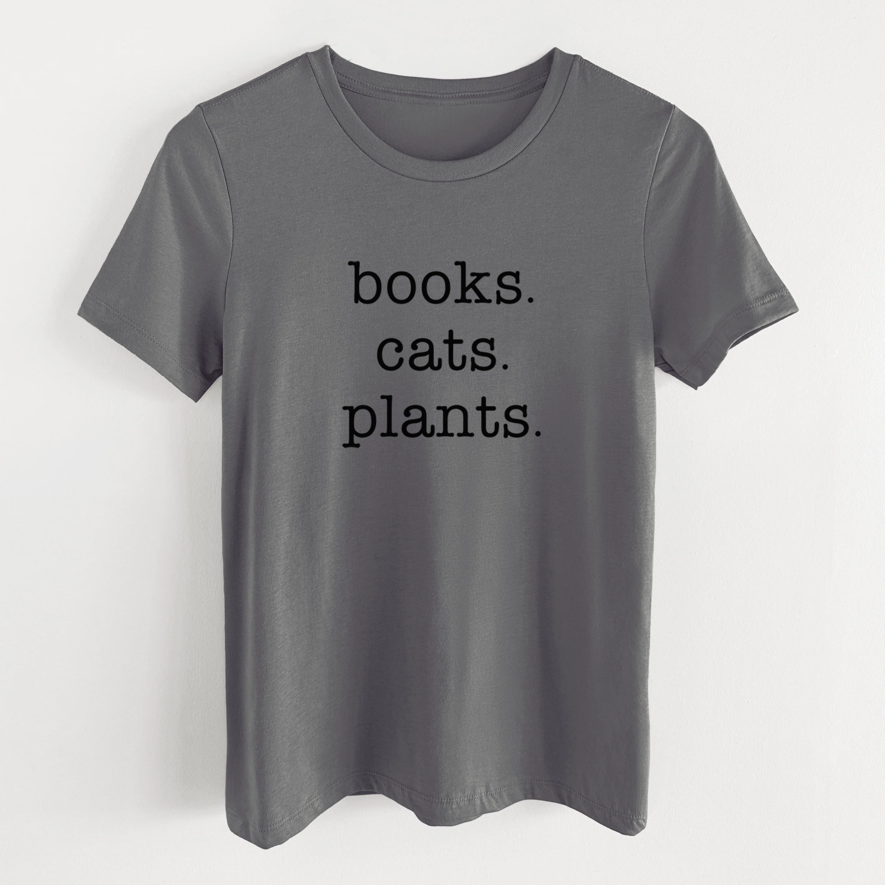 books. cats. plants. - Women's Lightweight Relaxed Fit 100% Cotton Crewneck - Image 16