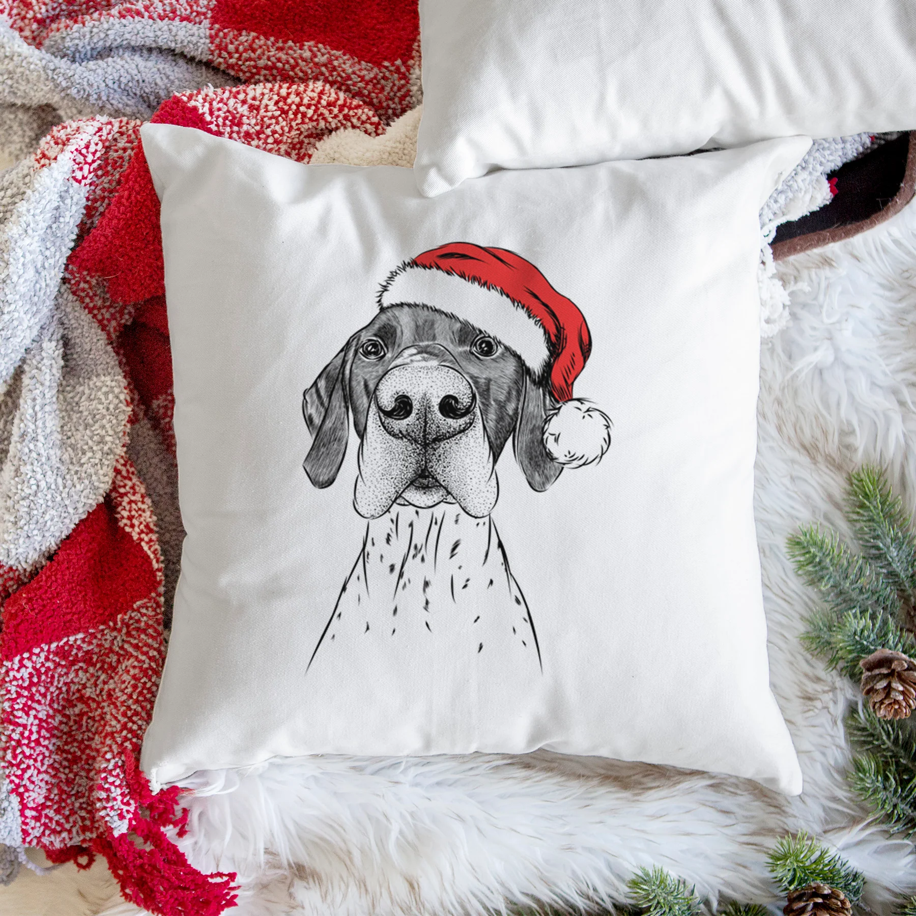 Booze the German Shorthaired Pointer - Throw Pillow Cover - Image 3
