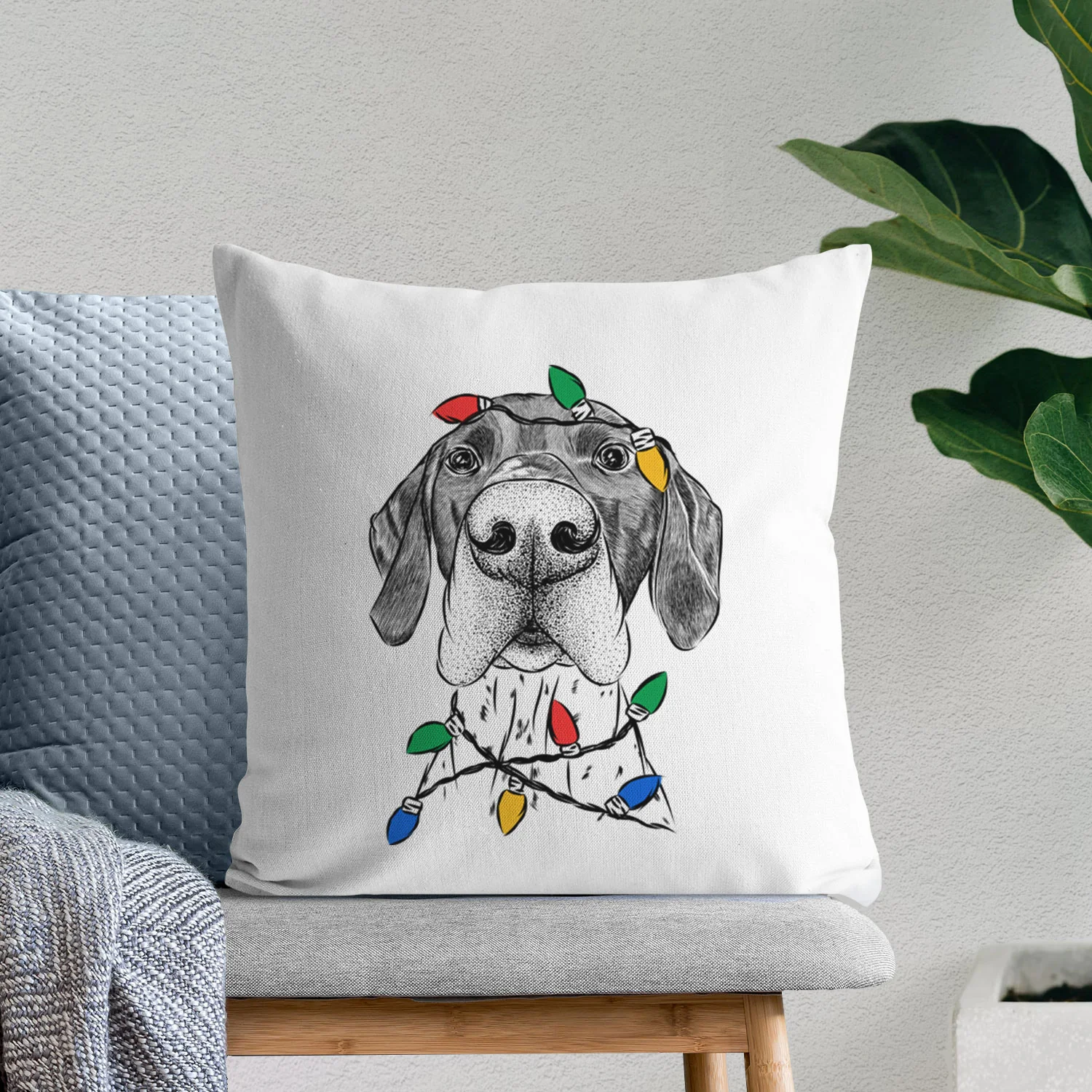 Booze the German Shorthaired Pointer - Throw Pillow Cover - Image 9