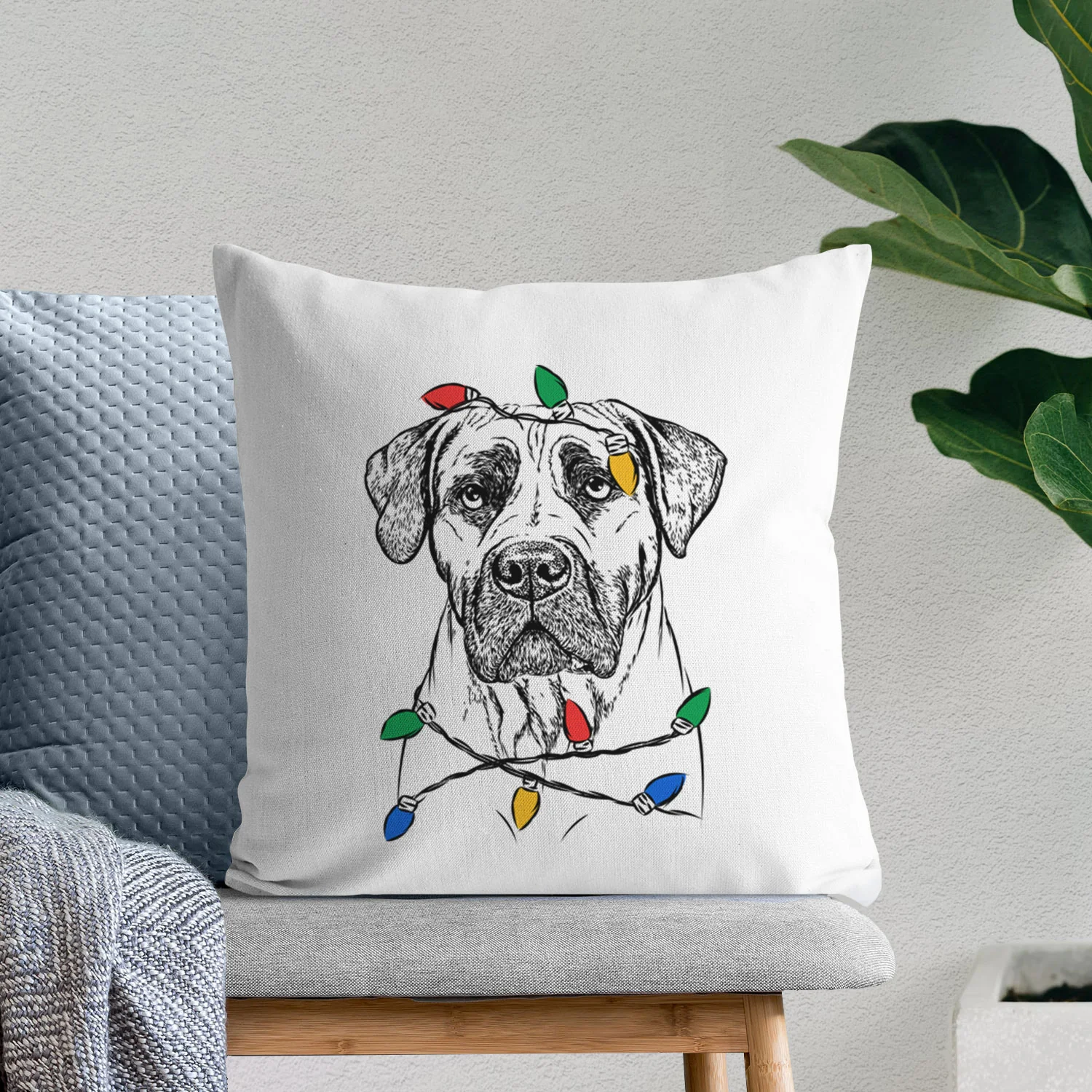 Boris the Boerboel - Throw Pillow Cover - Image 9