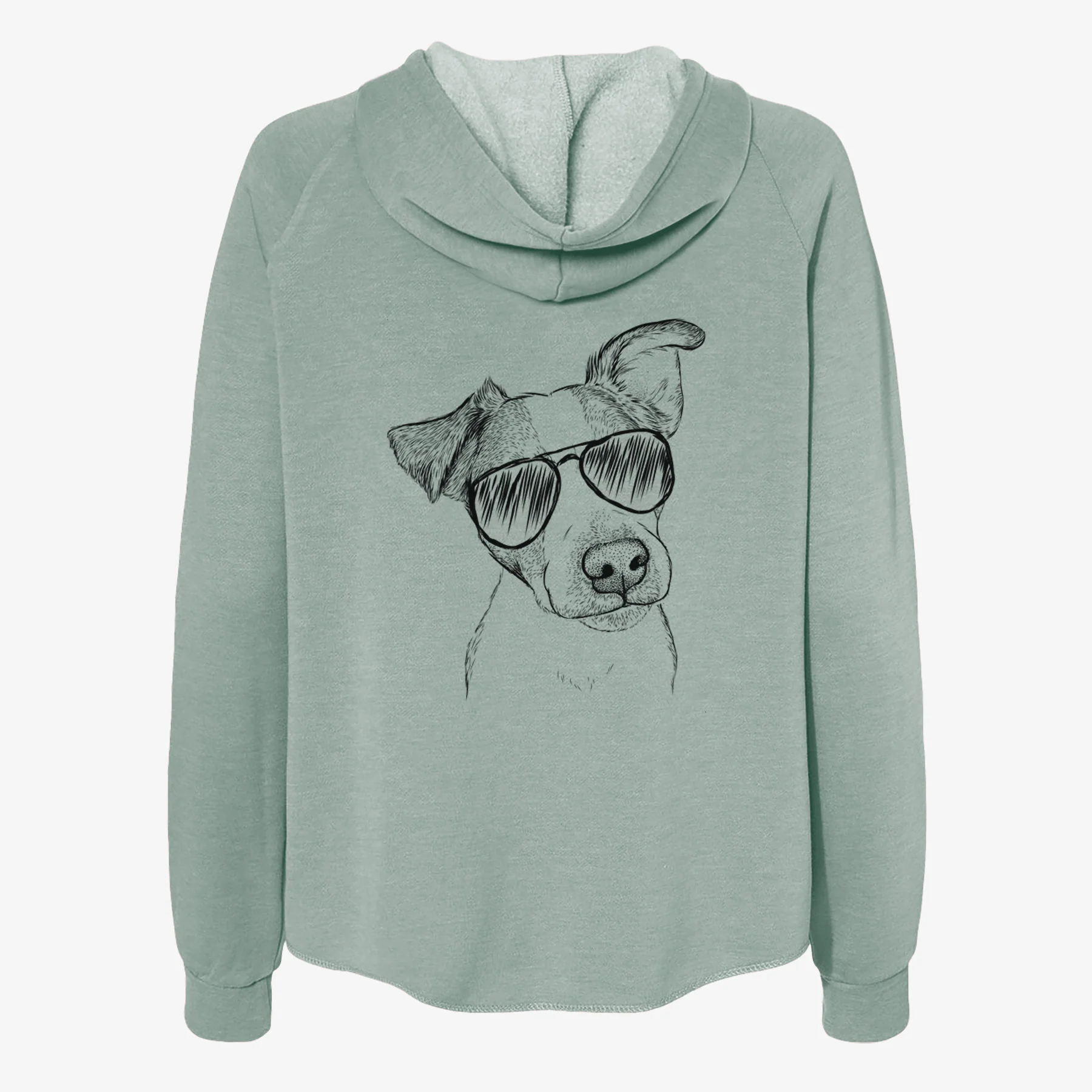 Bosse the Jack Russell Terrier - Women's Cali Wave Zip-Up Sweatshirt - Image 7
