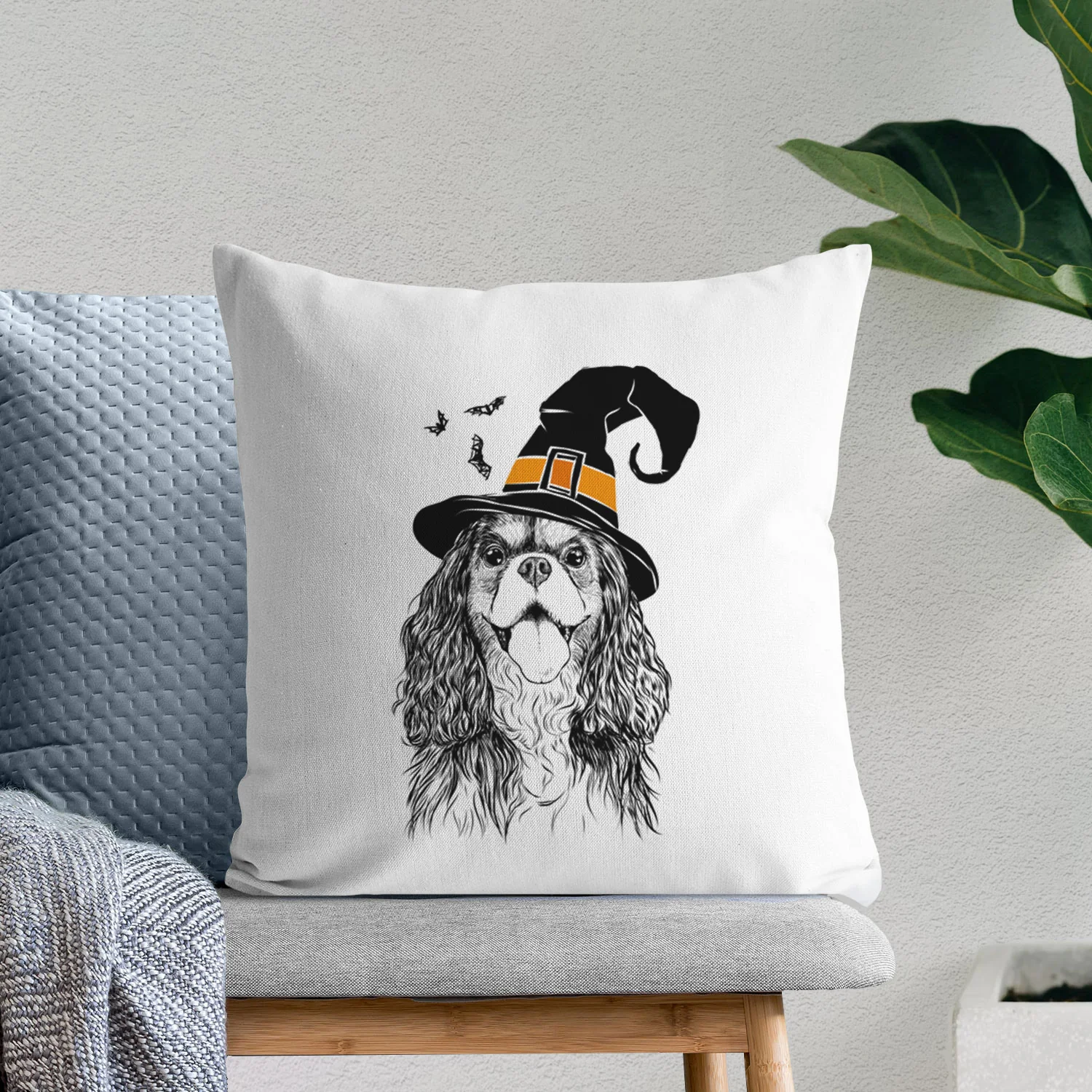 Brandy the Cavalier King Charles Spaniel - Throw Pillow Cover - Image 8