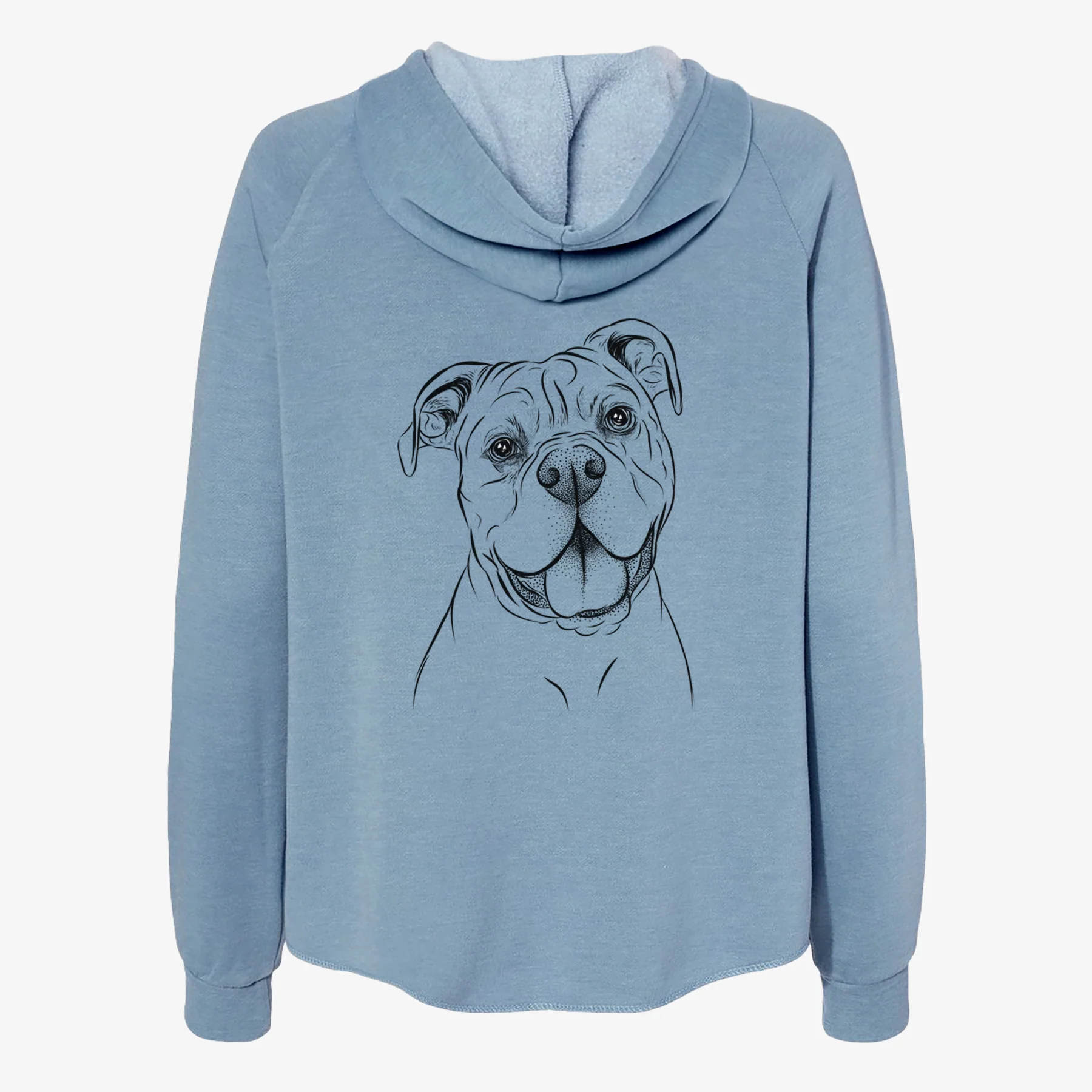 Bravo the Bulldog Mix - Women's Cali Wave Zip-Up Sweatshirt - Image 6