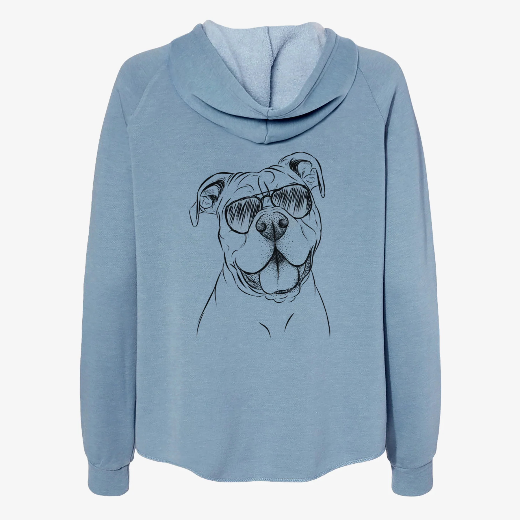 Bravo the Bulldog Mix - Women's Cali Wave Zip-Up Sweatshirt - Image 9
