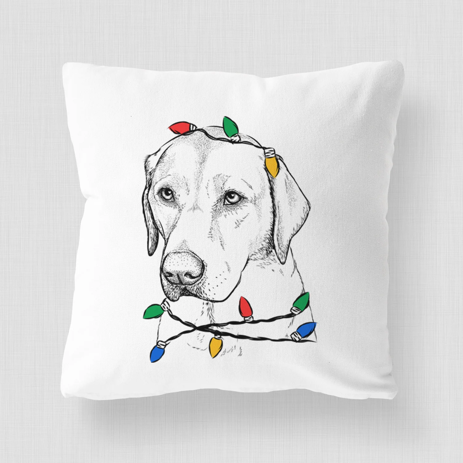 Braxton the Yellow Lab - Throw Pillow Cover - Image 4