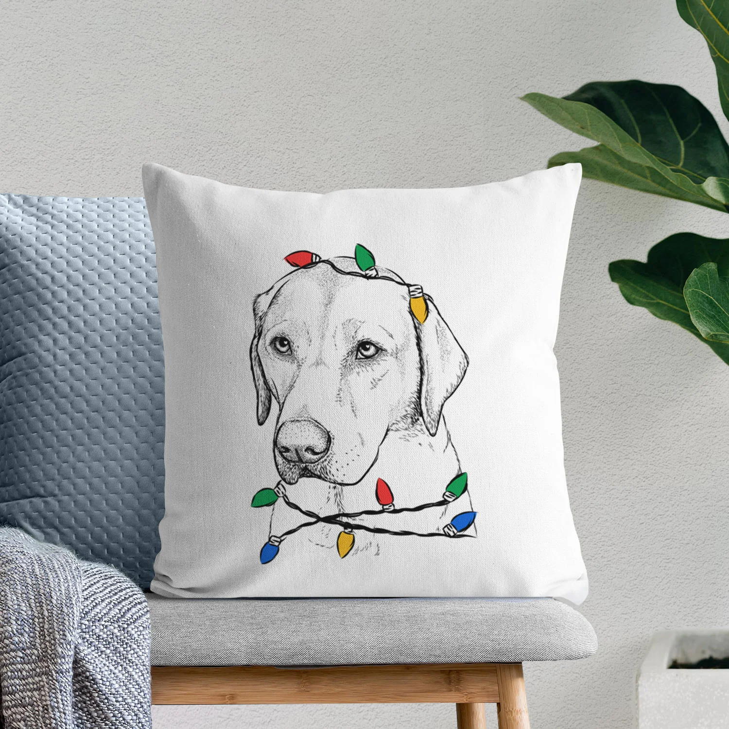 Braxton the Yellow Lab - Throw Pillow Cover - Image 9