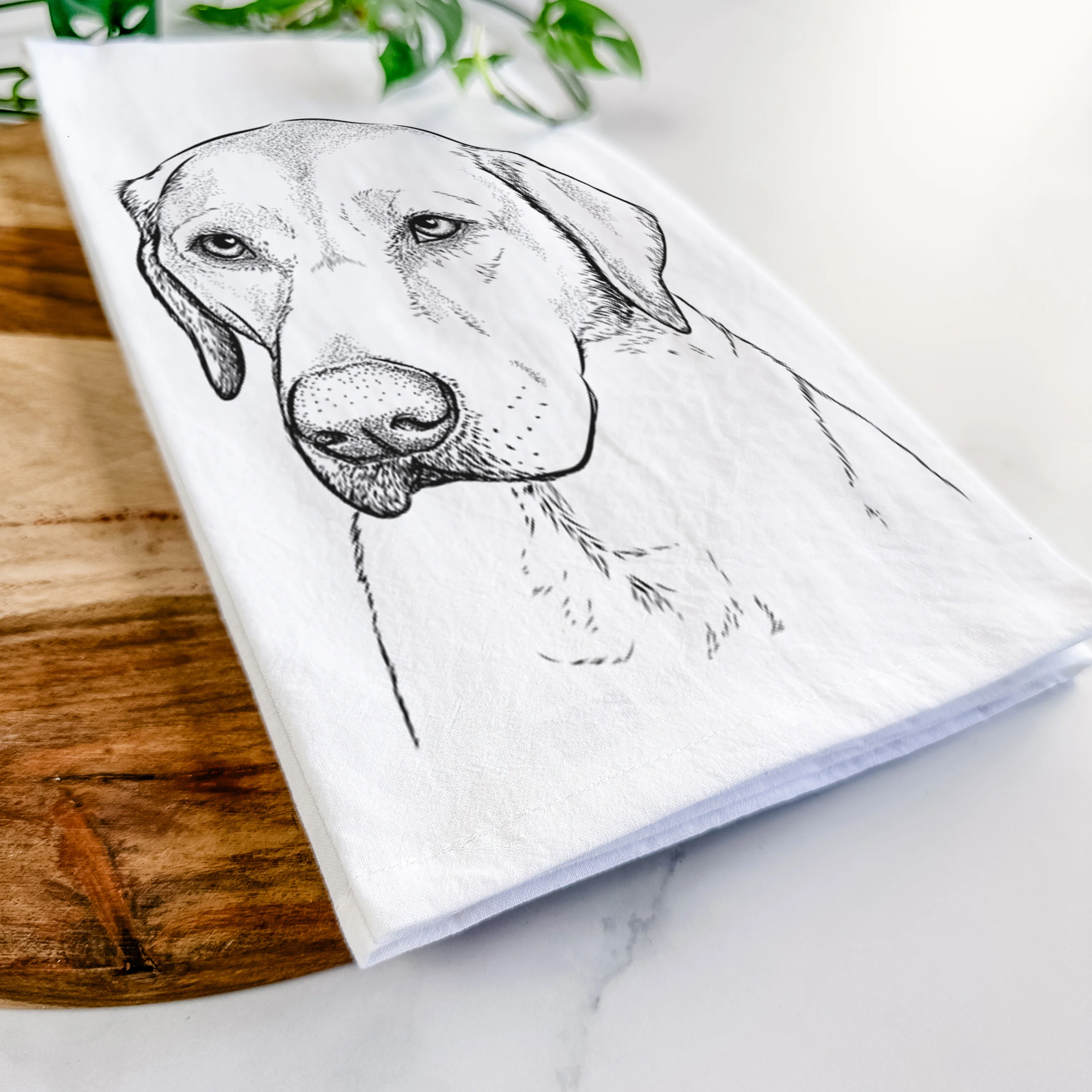 Braxton the Yellow Lab Tea Towel - Image 5