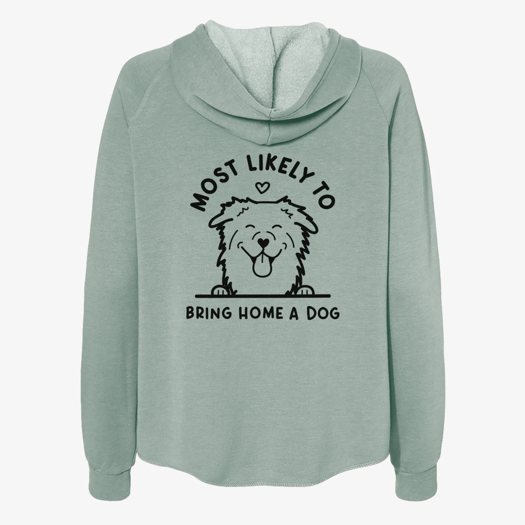 Most Likely to Bring Home a Dog - Aussie - Women's Cali Wave Zip-Up Sweatshirt - Image 4