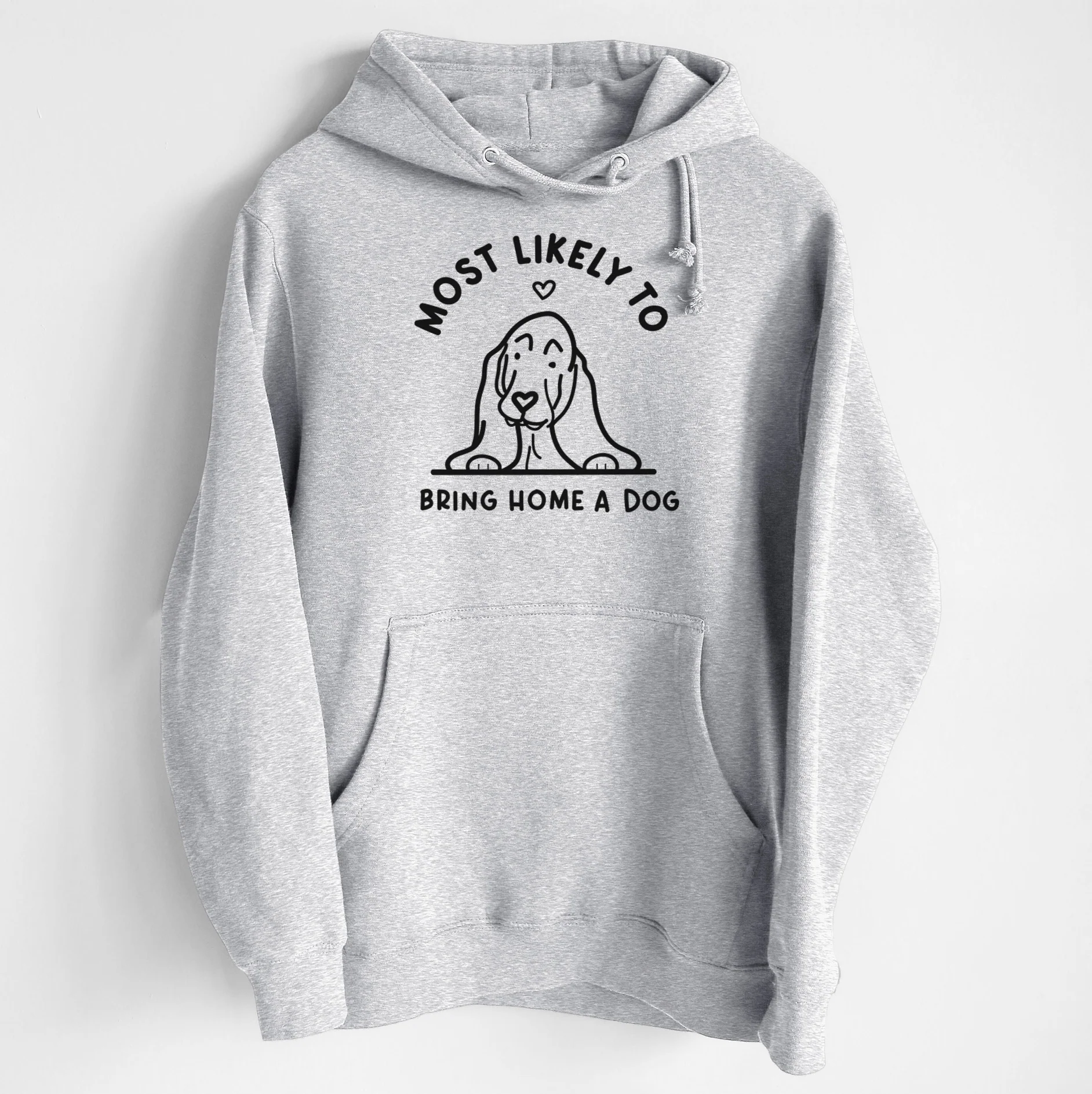 Most Likely to Bring Home a Dog - Basset Hound - Heavyweight Fleece Hoodie - Image 6