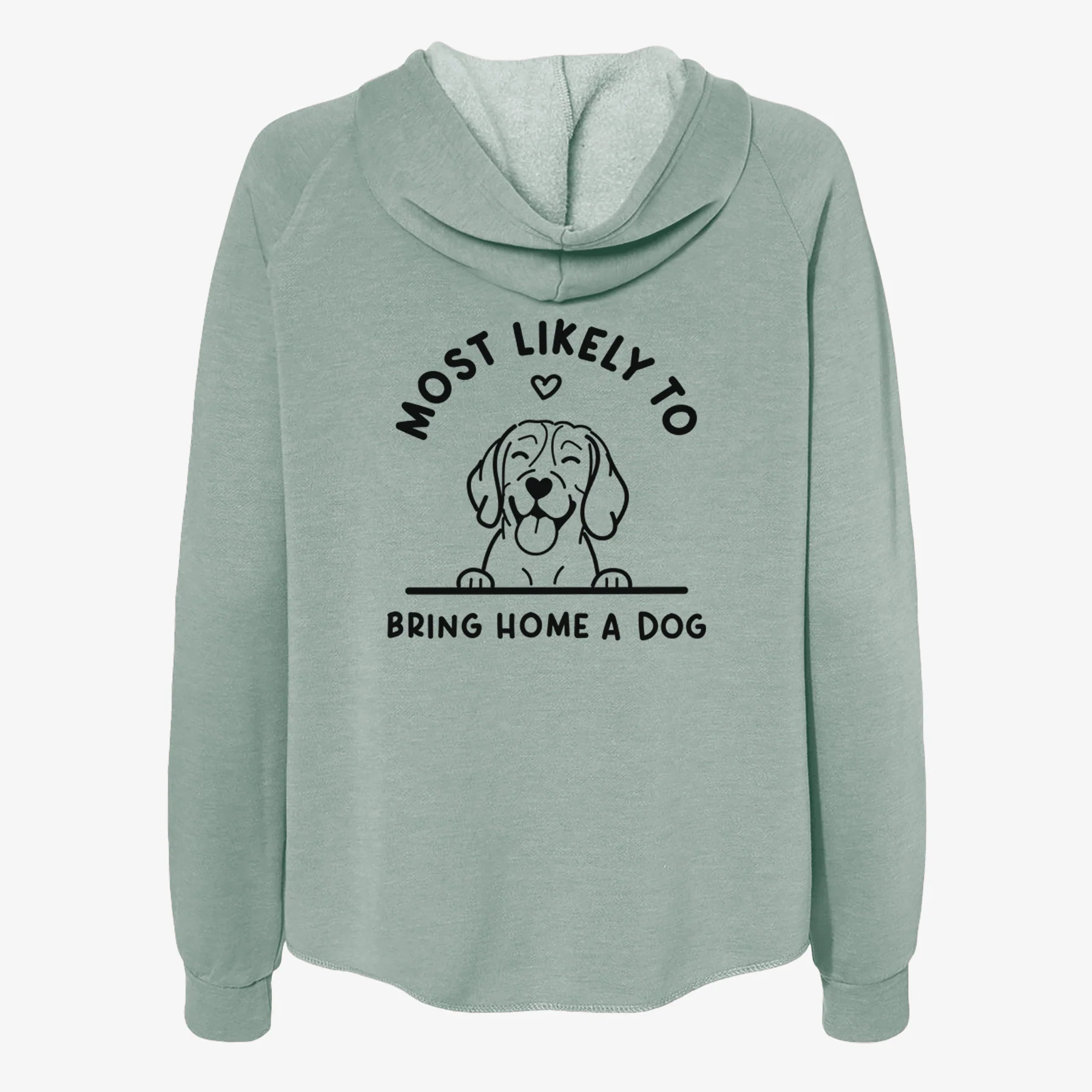 Most Likely to Bring Home a Dog - Beagle - Women's Cali Wave Zip-Up Sweatshirt - Image 4