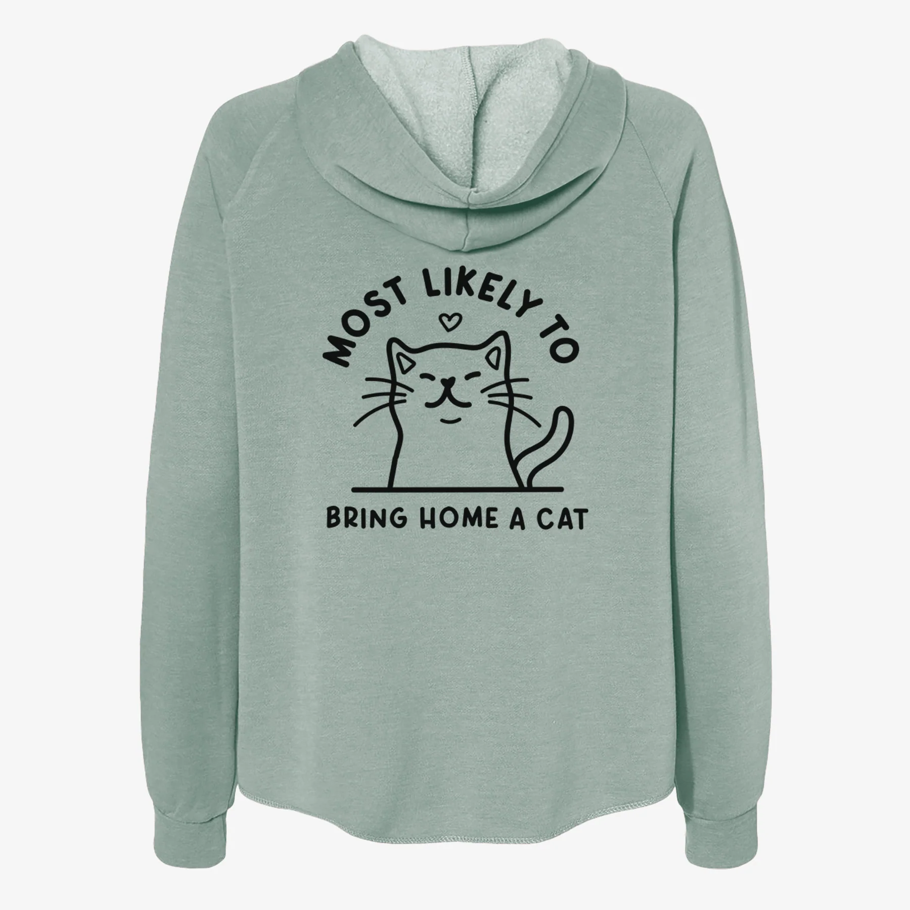 Most Likely to Bring Home a Cat - Women's Cali Wave Zip-Up Sweatshirt - Image 4