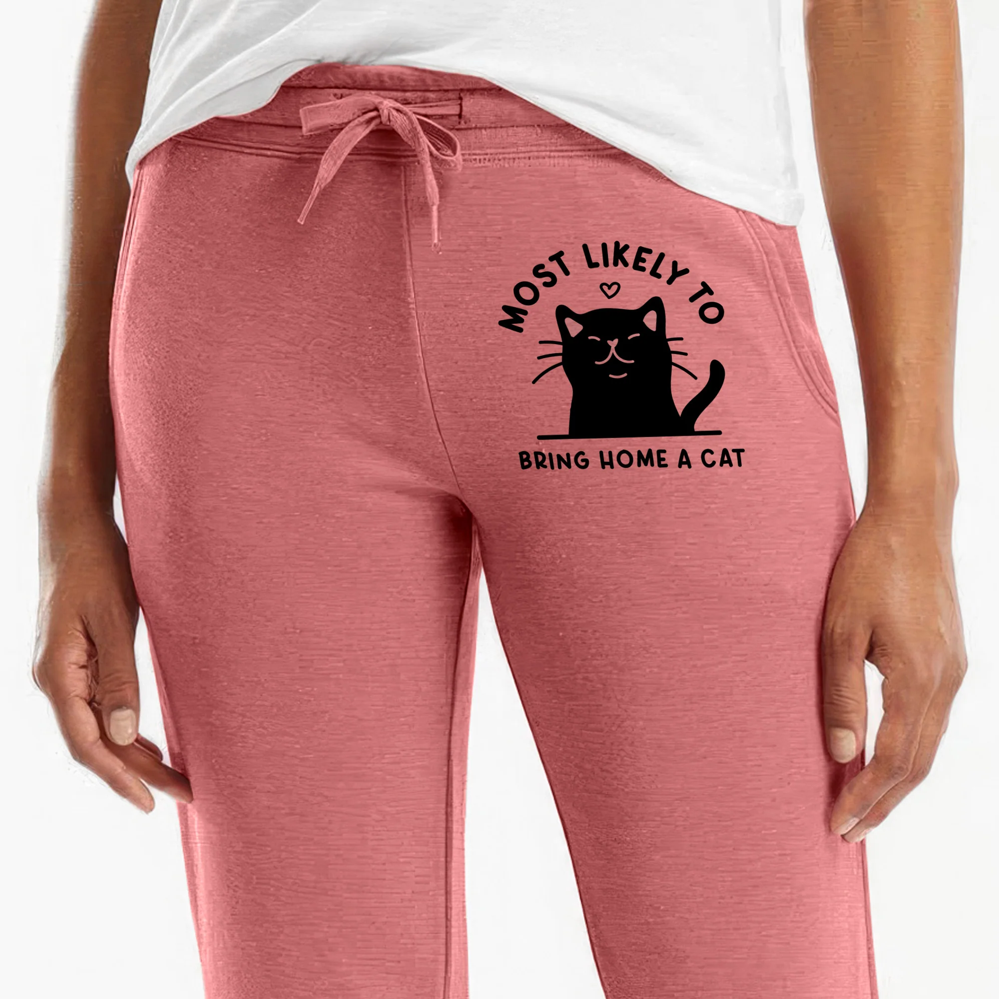 Most Likely to Bring Home a Cat - Black - Women's Cali Wave Joggers - Image 6