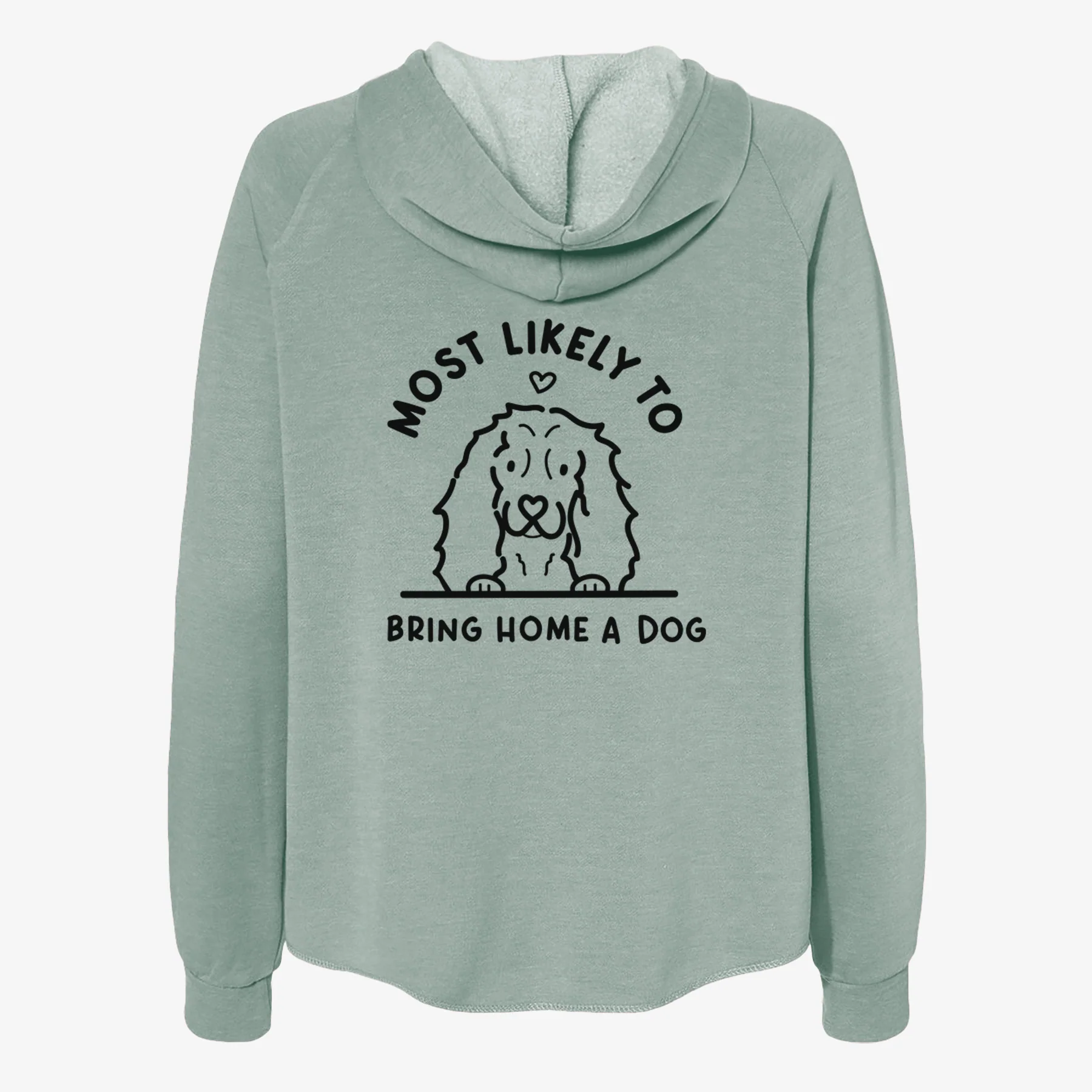 Most Likely to Bring Home a Dog - Cocker Spaniel - Women's Cali Wave Zip-Up Sweatshirt - Image 4